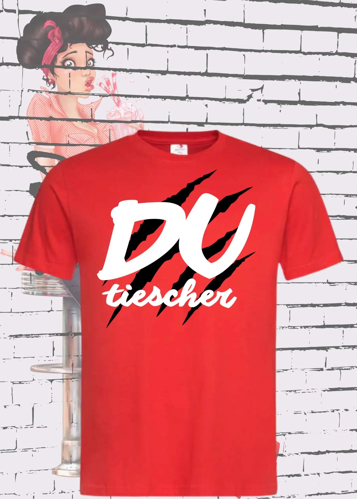 Du tiescher - Berliner Dialekt Unisex T-Shirt mit frechem Spruch