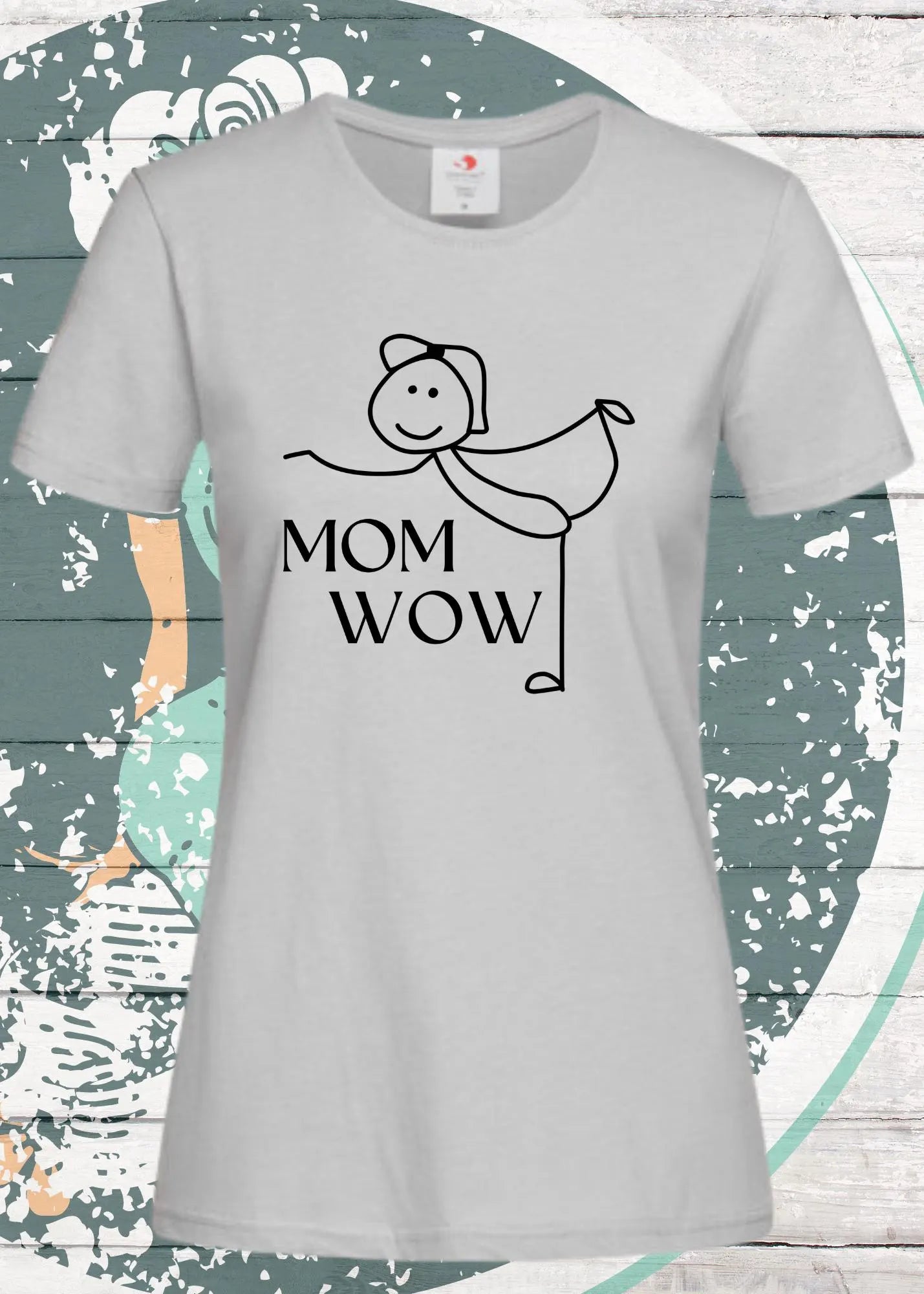 π©βπ§βπ¦β¨ Damen T-Shirt MOM WOW - Supermama Power! πͺ