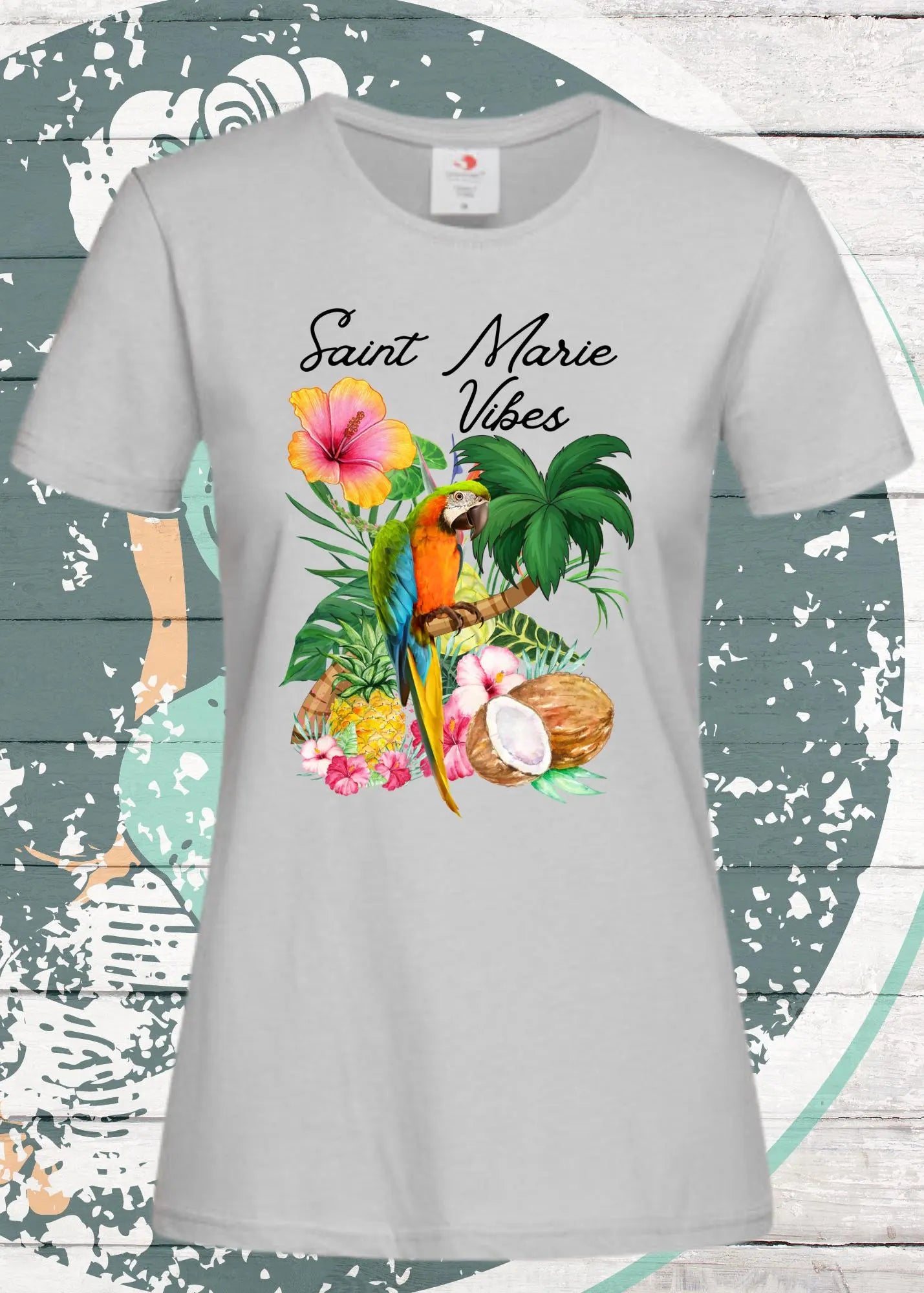 Damen T-Shirt Saint Marie Vibes 🏝️ Urlaub Shirt mit Spruch ✈️
