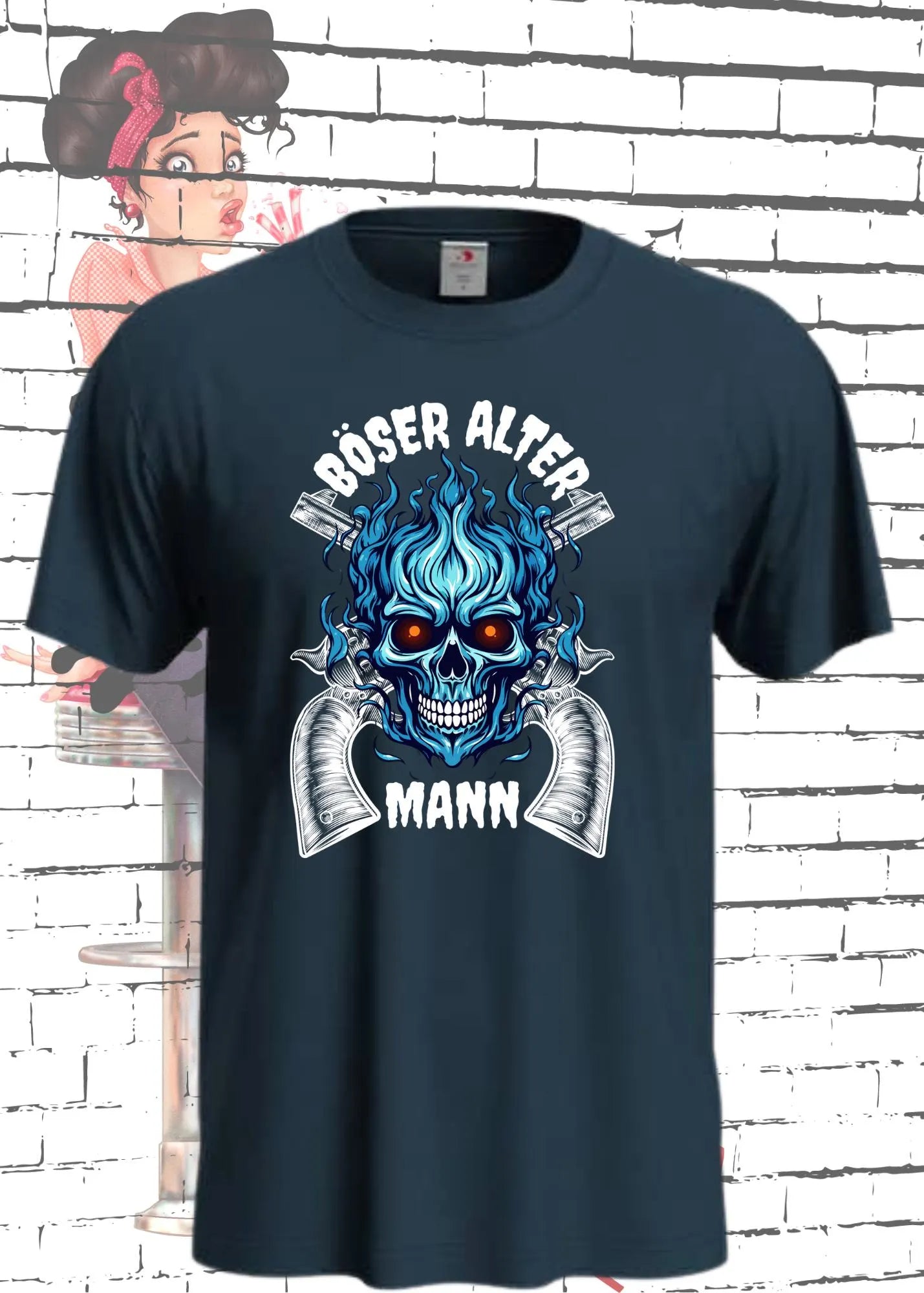 😈 Herren T-Shirt 'Böser Alter Mann' - Witziges Statement Shirt 👴