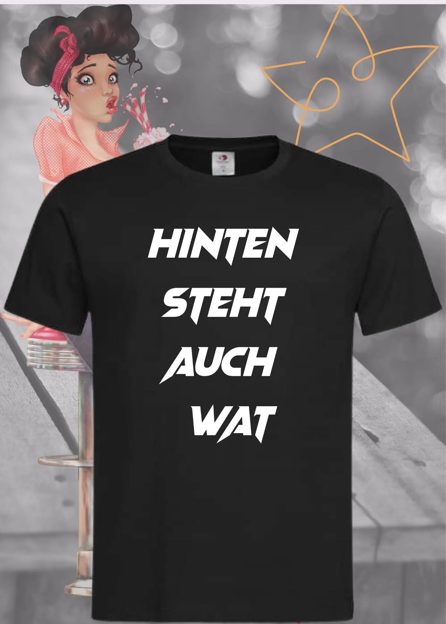 π Unisex T-Shirt 'Hinten Steht Auch Wat' π | Vorne & Hinten Bedruckt