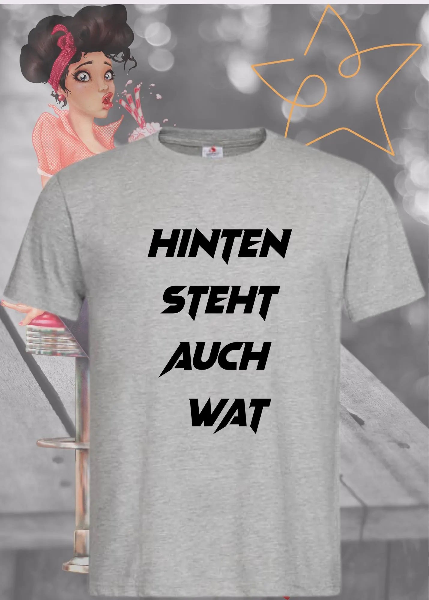 π Unisex T-Shirt 'Hinten Steht Auch Wat' π | Vorne & Hinten Bedruckt