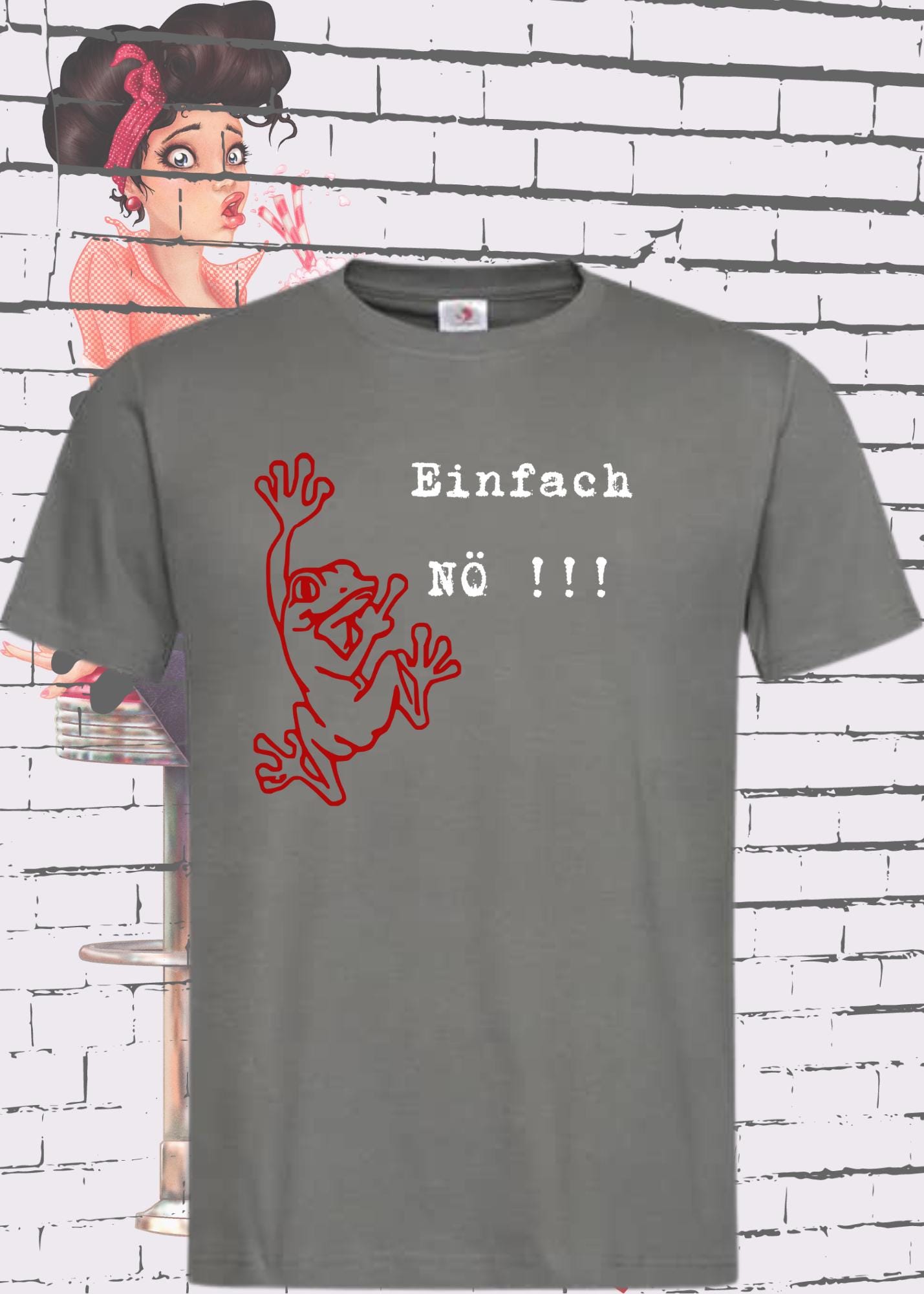 🐸 T-Shirt Einfach NÖ!!! 🙅♂️ Lustige Sprüche Geschenkidee 🎁 Geburtstag Freizeit Frosch Unisex viele Farben 👕