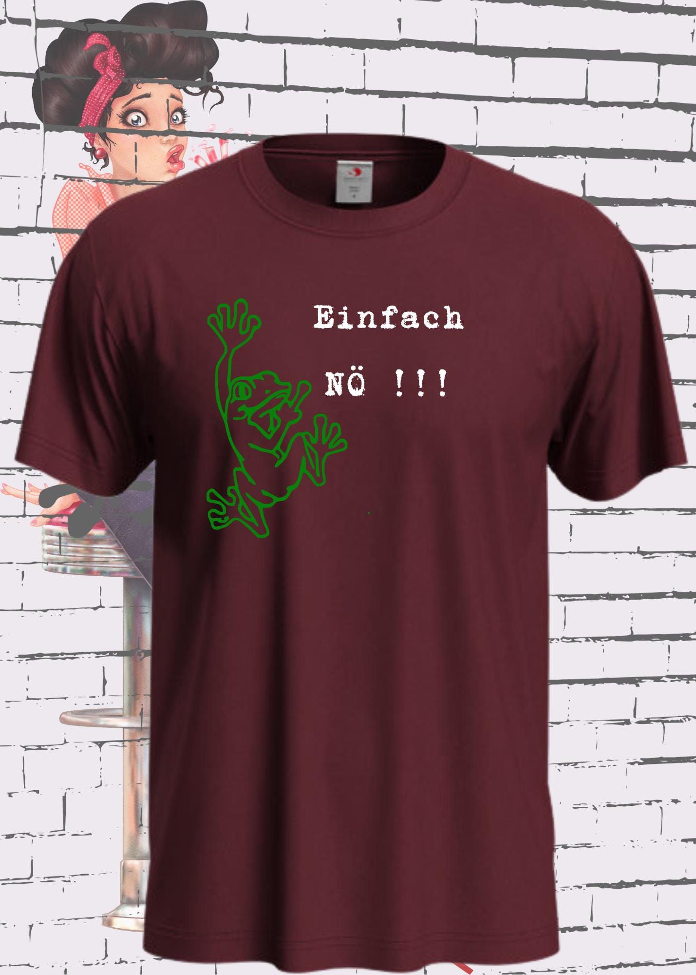 🐸 T-Shirt Einfach NÖ!!! 🙅♂️ Lustige Sprüche Geschenkidee 🎁 Geburtstag Freizeit Frosch Unisex viele Farben 👕