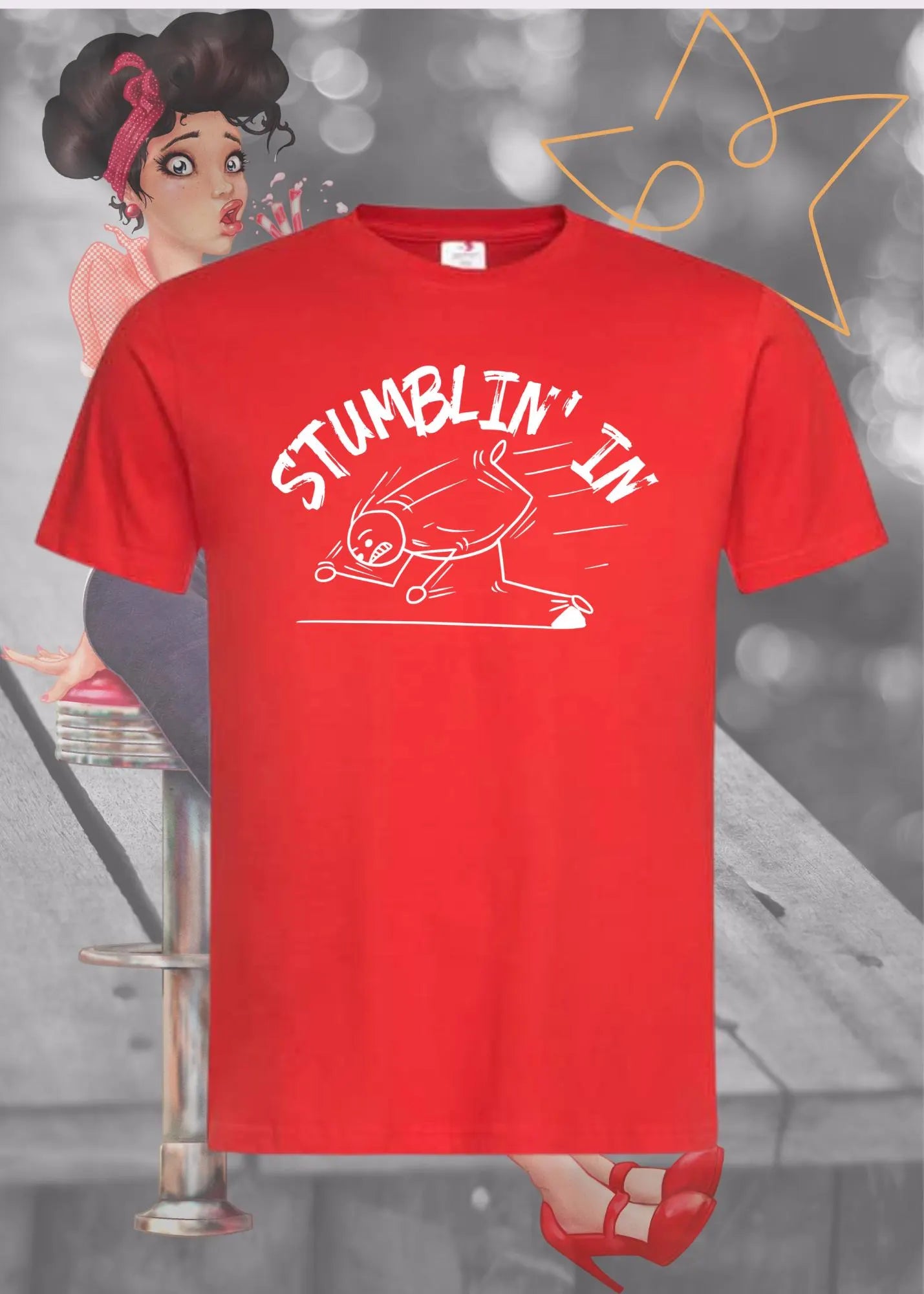 π΅ Stumplin' In - Witziges Musik T-Shirt mit Spruch π