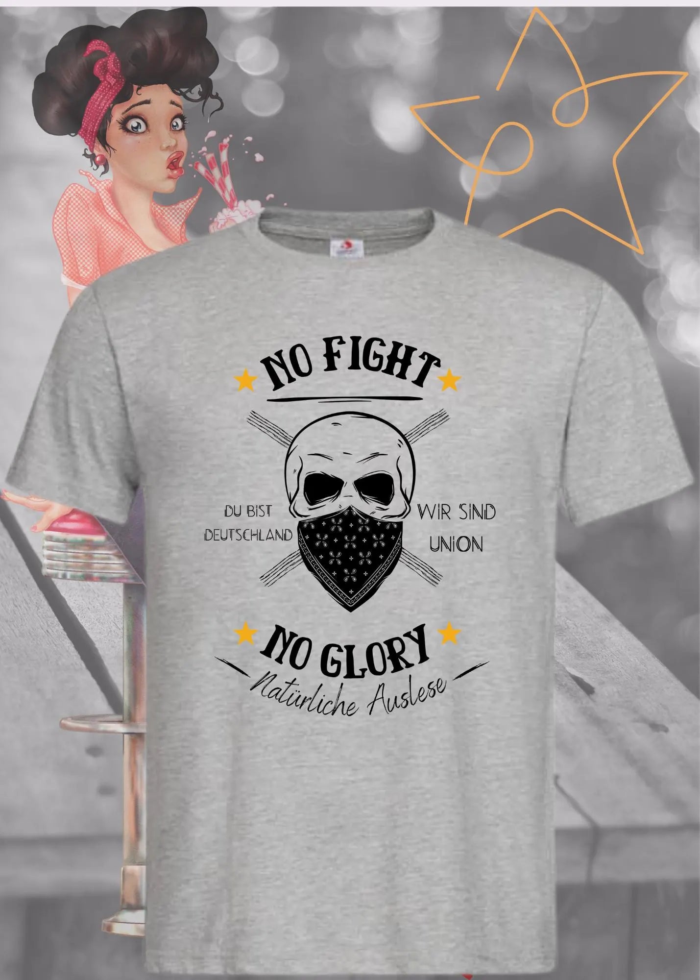 ⚽ Unisex T-Shirt 'No Fight No Glory - Wir Sind Union' - Fan Shirt 🔴