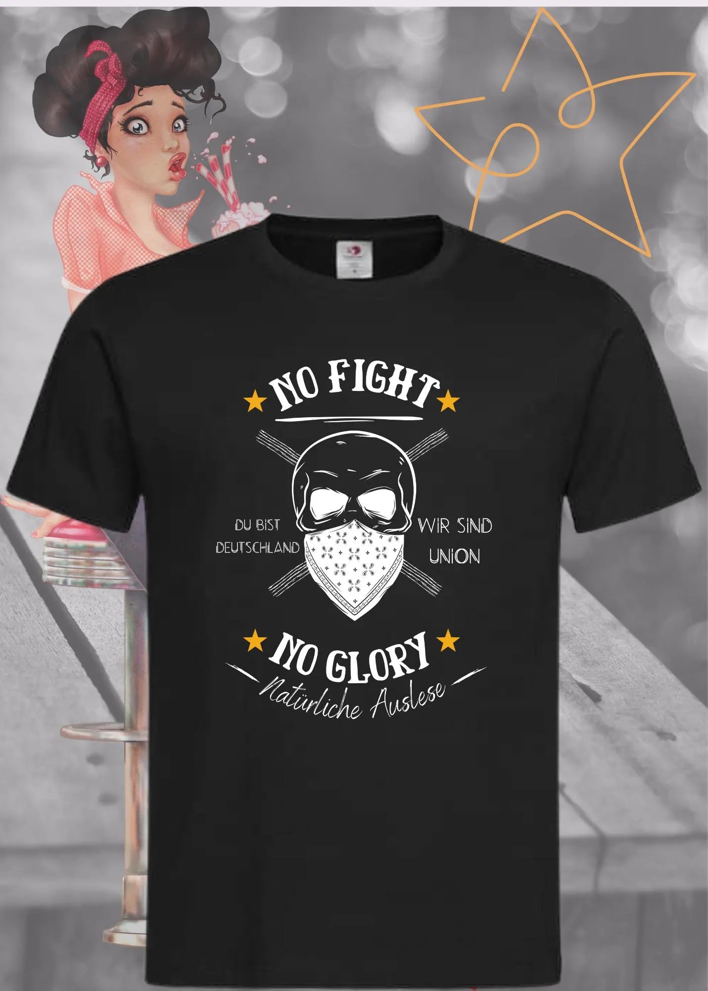 ⚽ Unisex T-Shirt 'No Fight No Glory - Wir Sind Union' - Fan Shirt 🔴