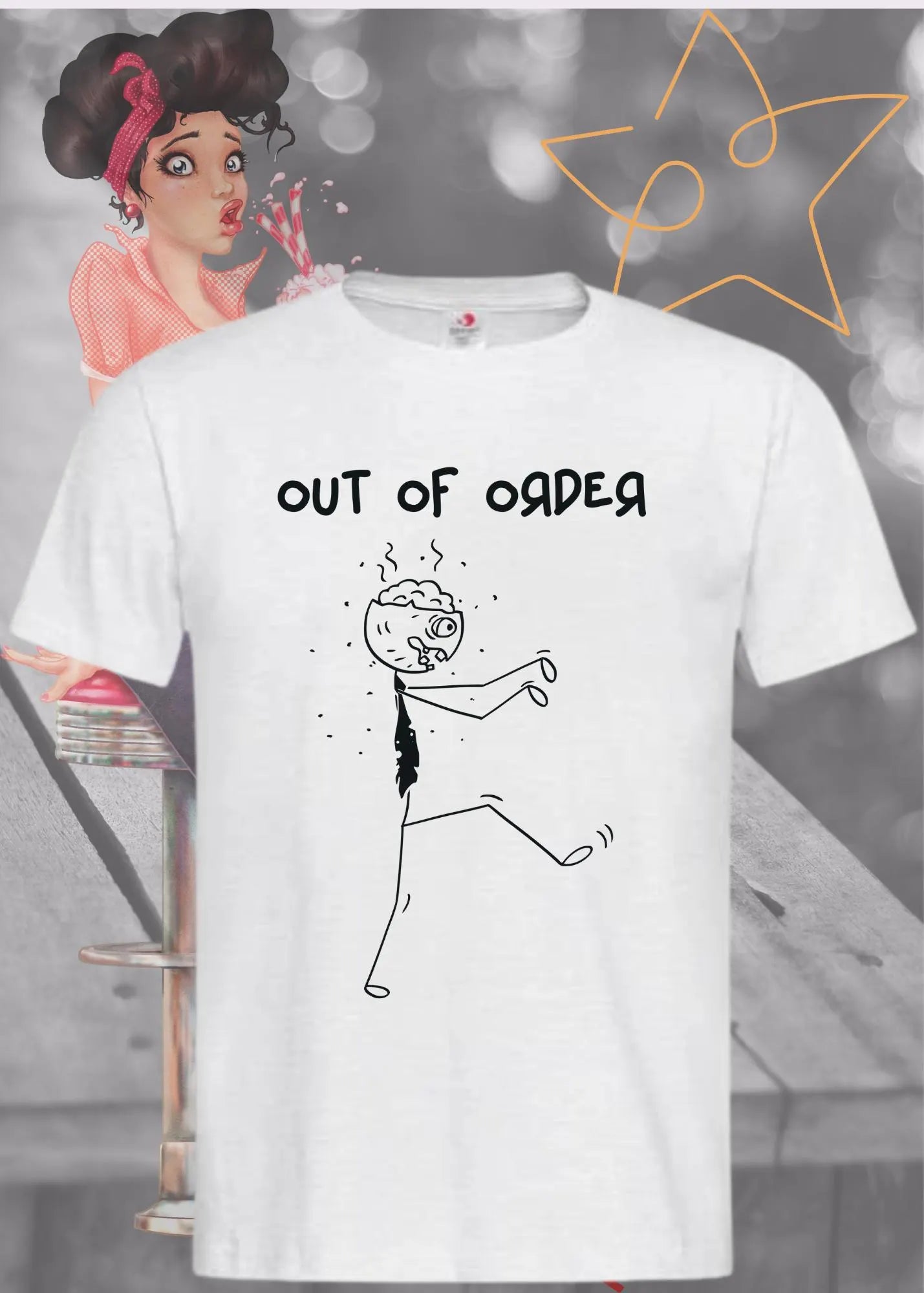 ⚠️ Out Of Order Unisex T-Shirt - Lustiger Defekt-Humor 🔧