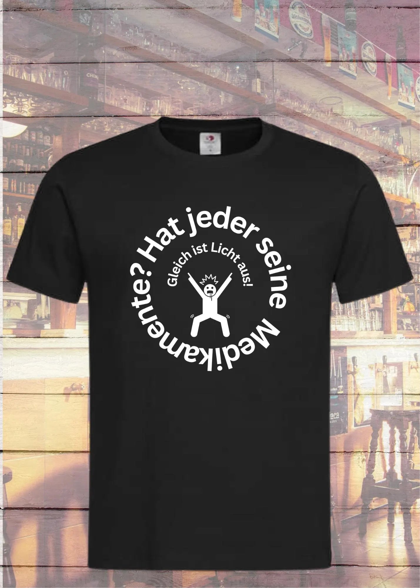 ๐ Unisex T-Shirt 'Hat Jeder Seine Medikamente - Gleich Ist Licht Aus!' ๐ด | Schlafzeit Humor Shirt