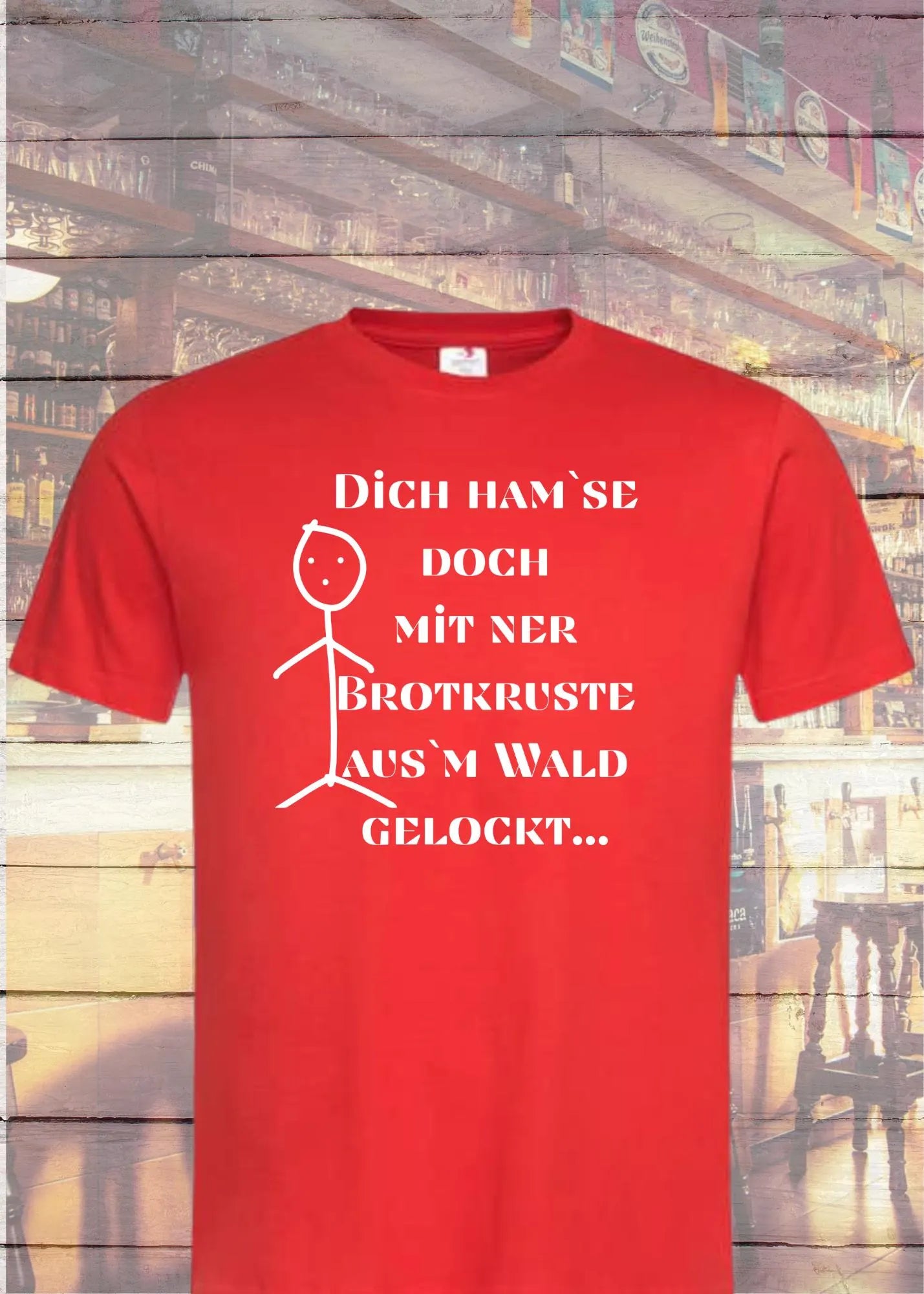 🌲 Unisex T-Shirt 'Dich Hamse Mit Ner Brotkruste Aus`m Wald Gelockt' - Märchen Humor Shirt 🍞