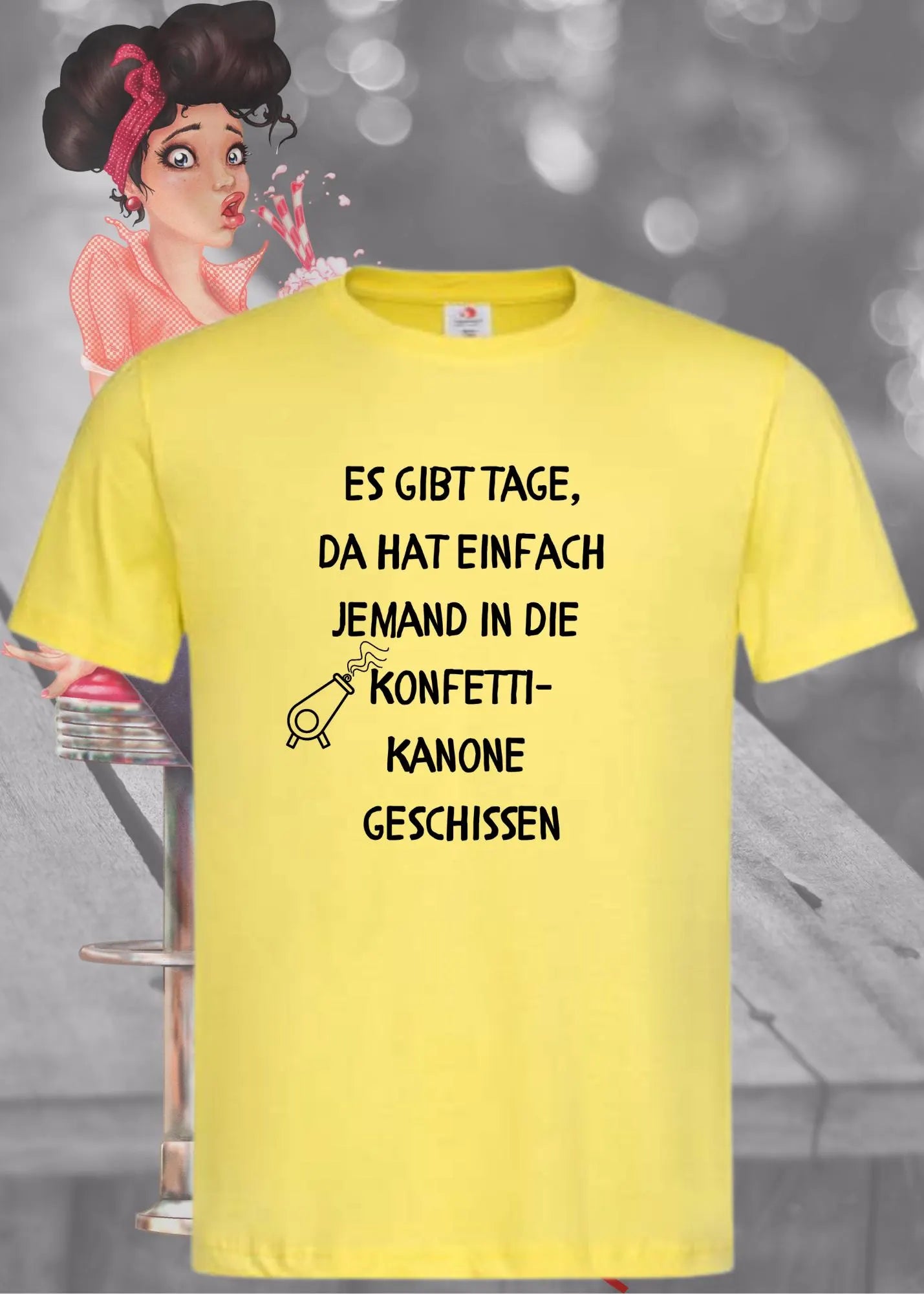 ๐ Unisex T-Shirt 'Es gibt Tage da hat jemand in die Konfetti Kanone geschissen' - Lustiger Spruch