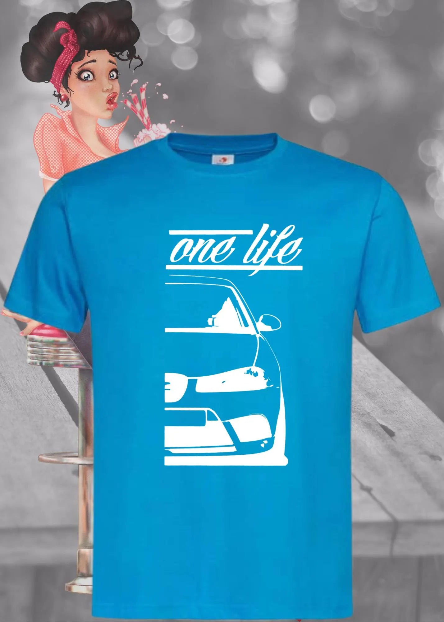 π Unisex T-Shirt 'One Life Car' π | Auto-Liebhaber Statement Shirt