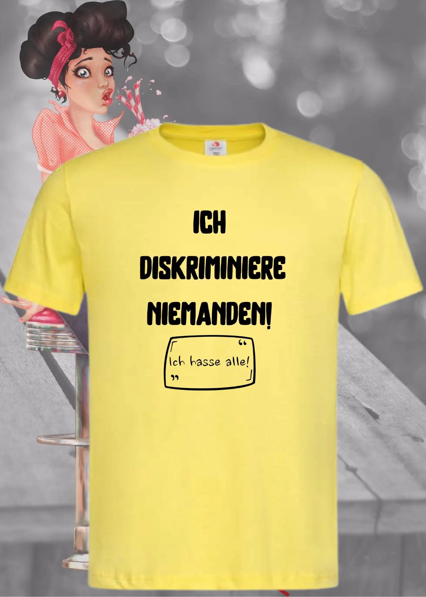 😤 Unisex T-Shirt 'Ich diskriminiere Niemanden - Ich Hasse Alle' - Sarkasmus Shirt 😏
