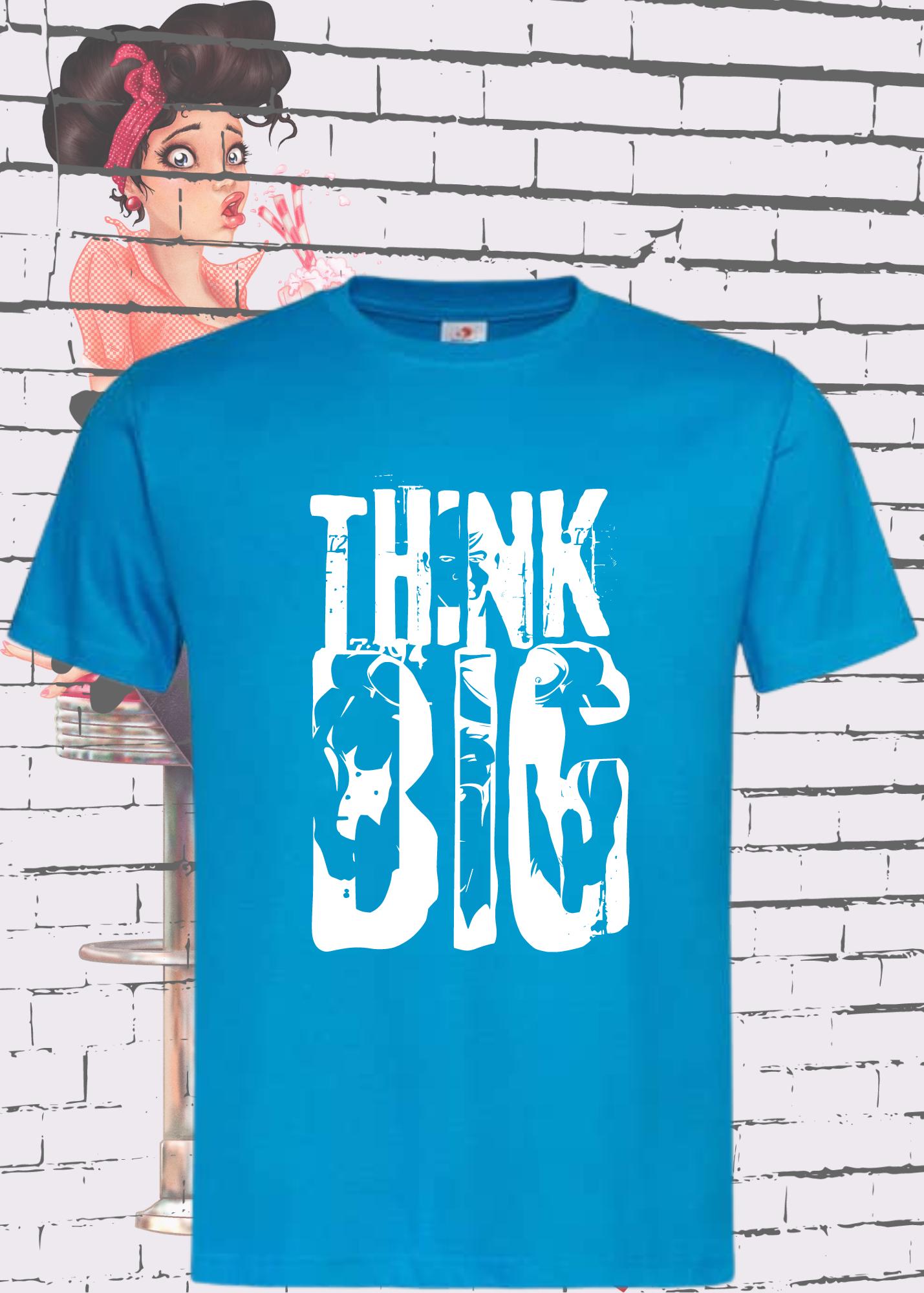 πͺ Herren T-Shirt Think Big - Motivations-Shirt mit Statement π