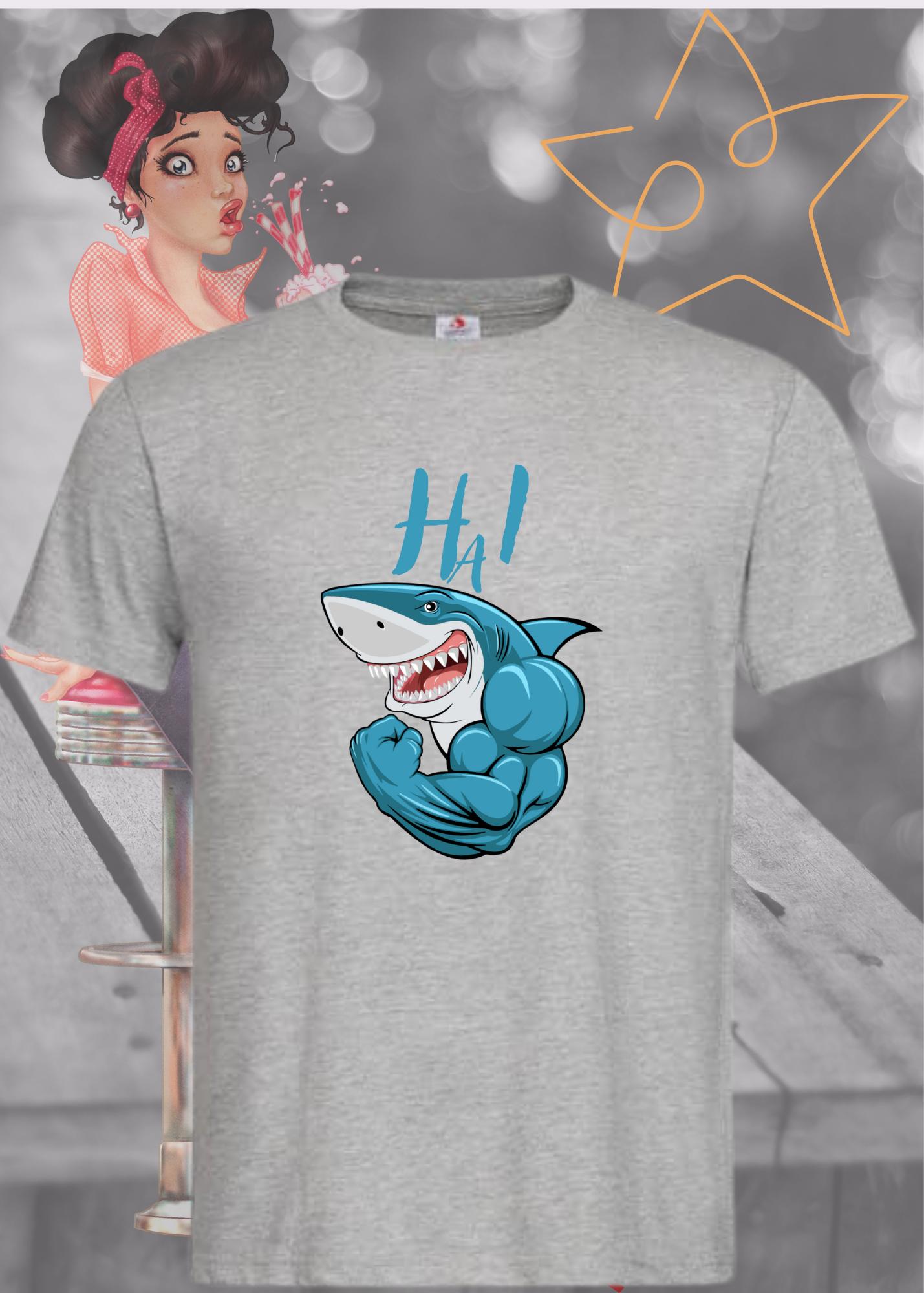 π¦ Unisex T-Shirt 'Hai Hi' π | Lustiges Meerestier Fun-Shirt