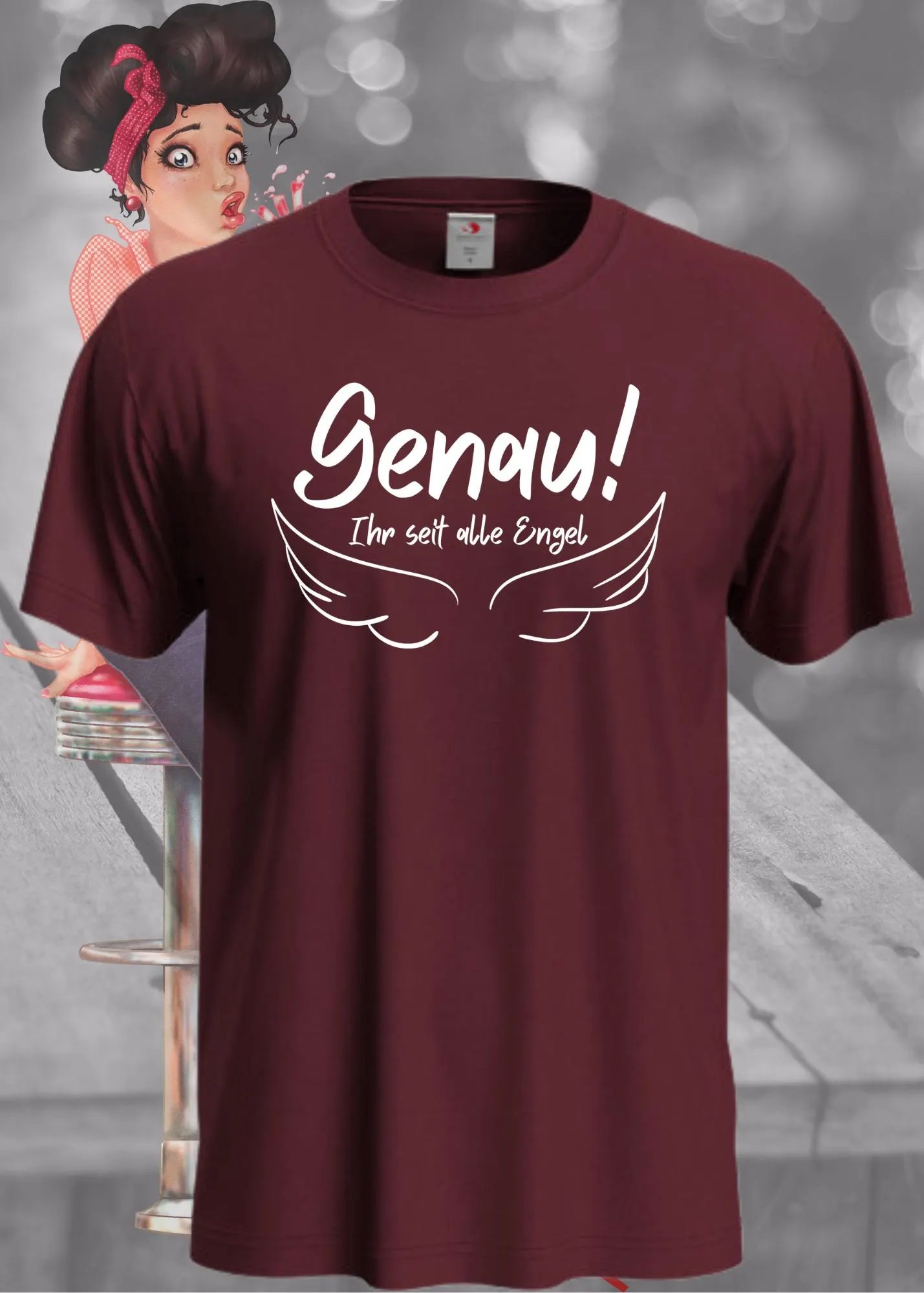😇 Unisex T-Shirt 'Genau Ihr Seit Alle Engel' - Lustiges Sarkasmus Shirt ✨