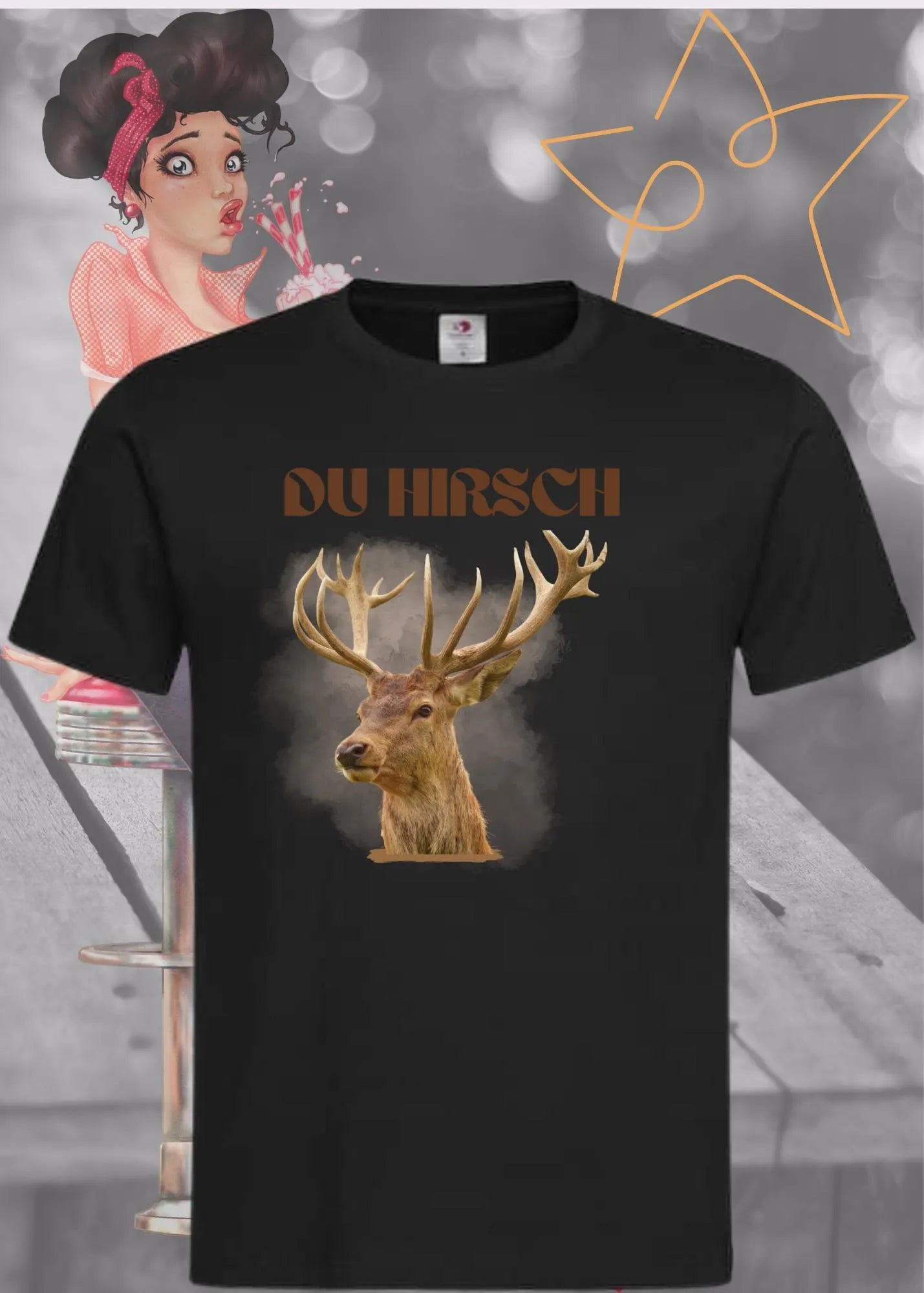 ๐ฆ Unisex T-Shirt 'Du Hirsch' - Witziges Statement Shirt ๐