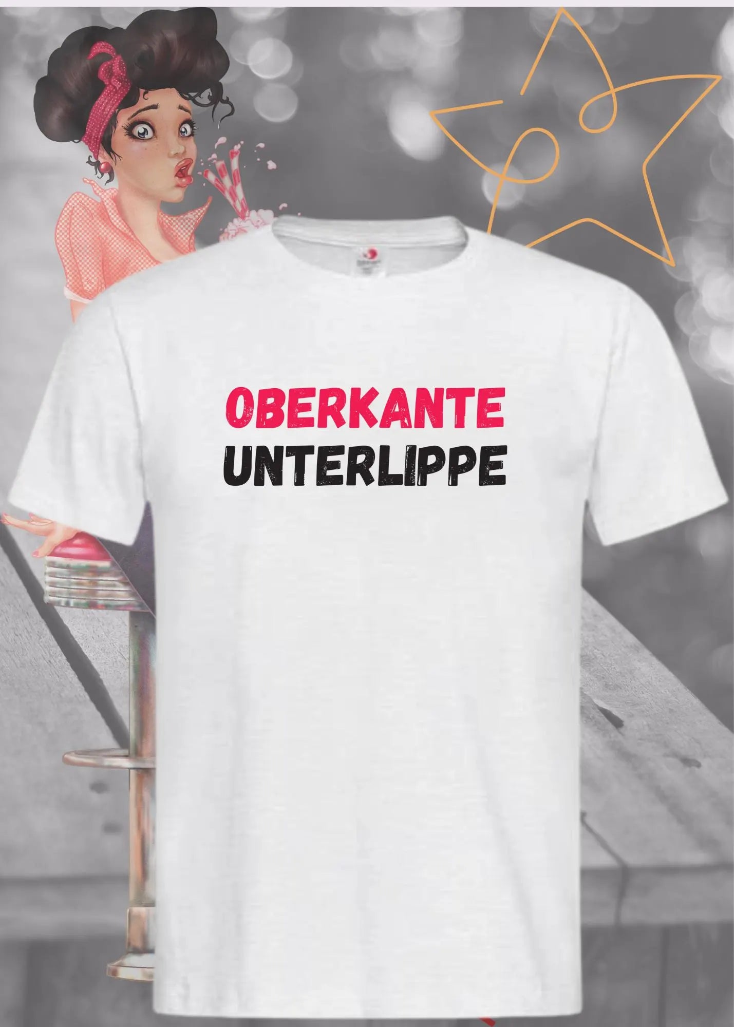 π Unisex T-Shirt 'Oberkante Unterlippe' π | Lustiges Statement Shirt