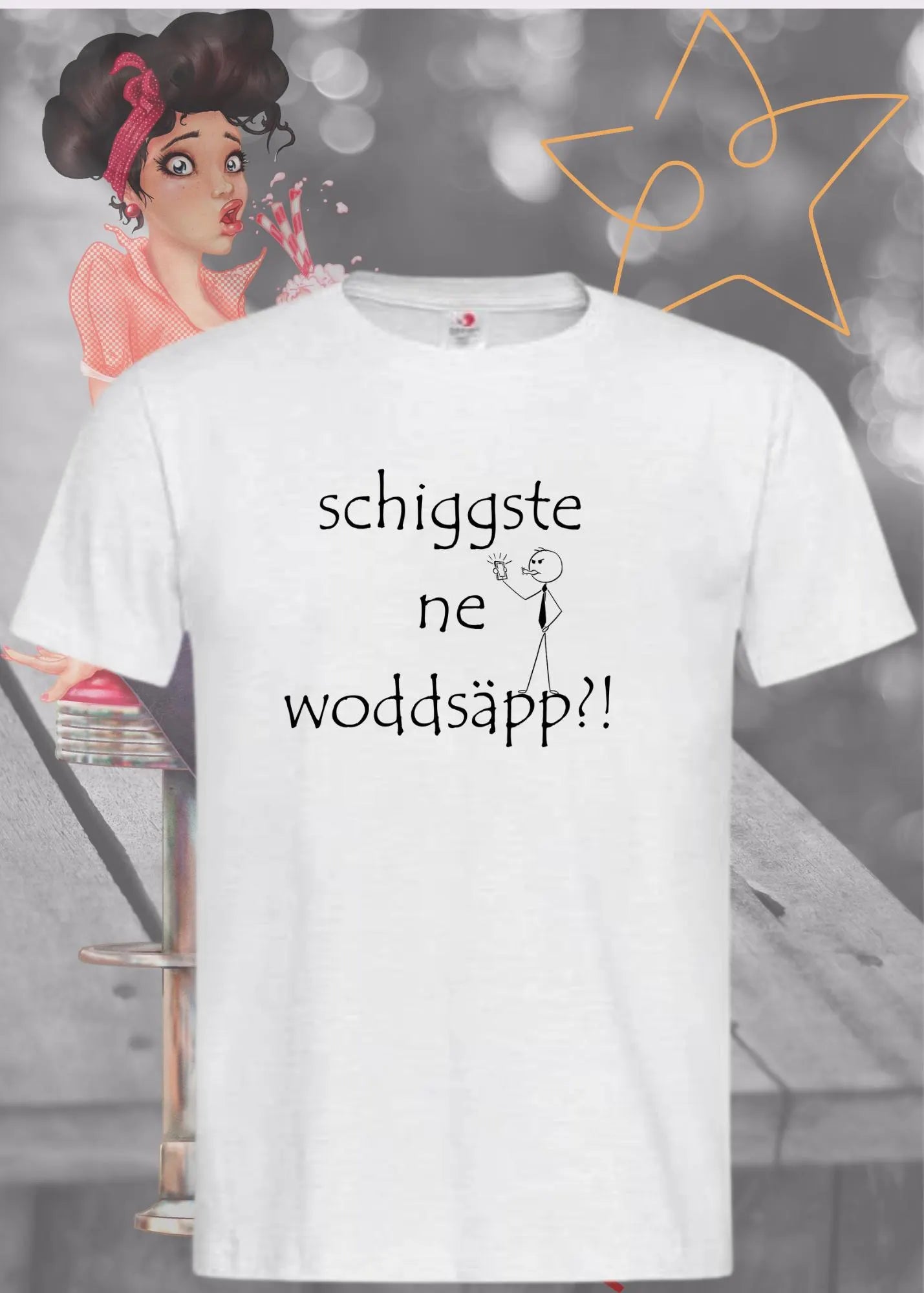 📱 Unisex T-Shirt 'Schiggste Ne Woddsäpp?' - Ruhrpott Humor Shirt 😂