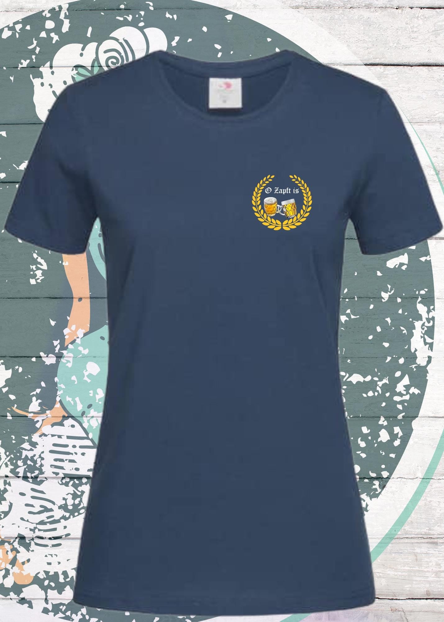 🍺 Damen T-Shirt Partnershirt 'Falls ich betrunken bin, bringt mich zu (Name)' - Personalisierbar - Wiesn Geschenk