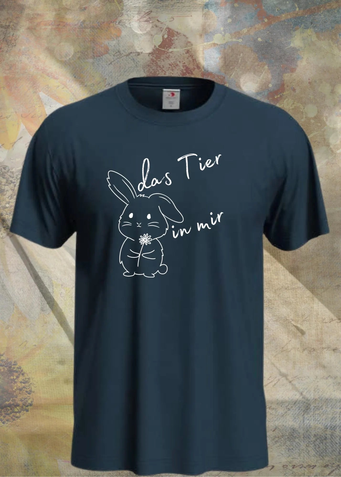 🐰 T-Shirt 'Das Tier in mir' 🌸 - Witziges Spruch-Shirt mit süßem Hasen-Motiv 😂