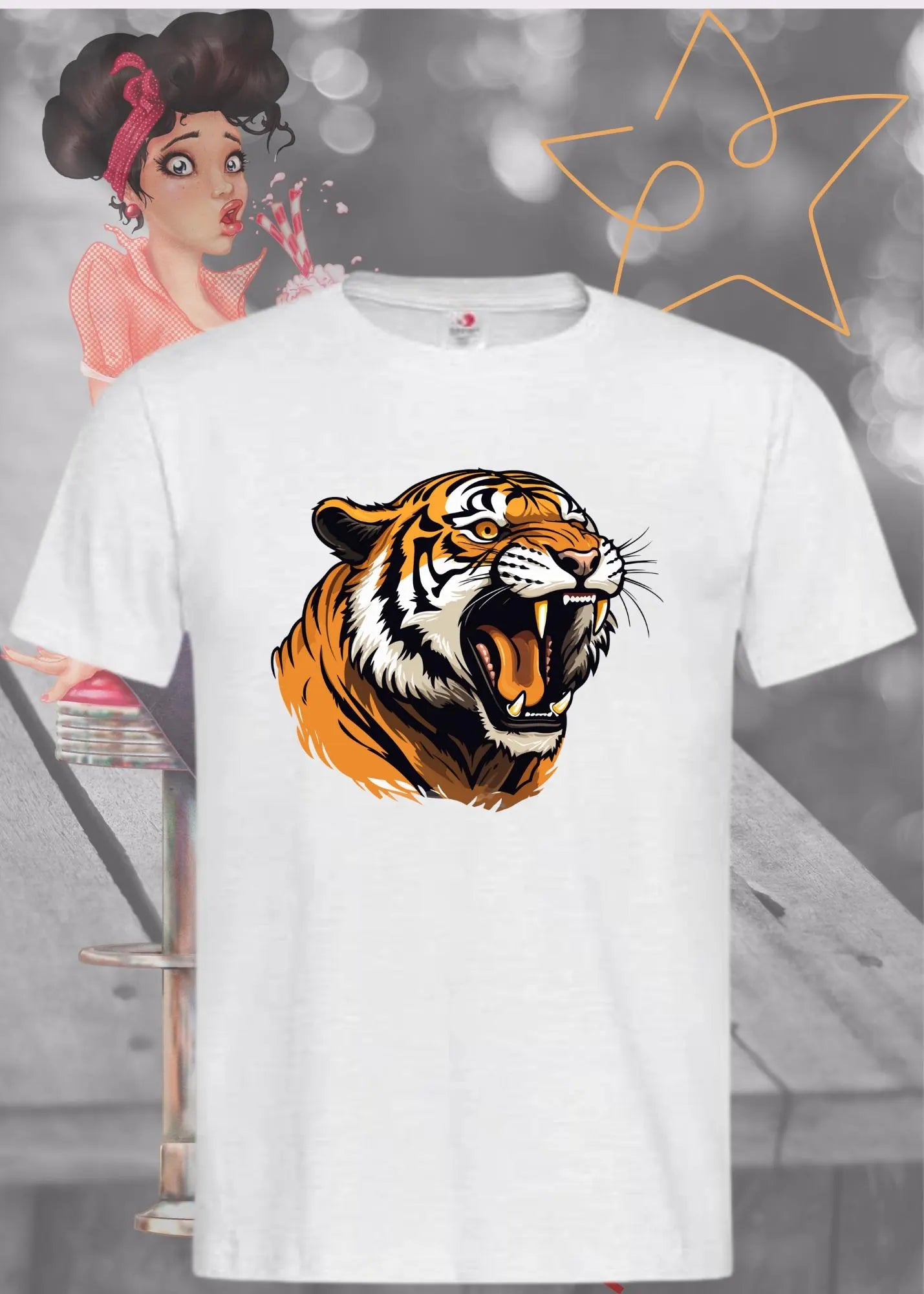 🐅 T-Shirt Tiger - Wunderschönes Tiger-Motiv 🔥 - Majestätisches Raubtier-Shirt 😍