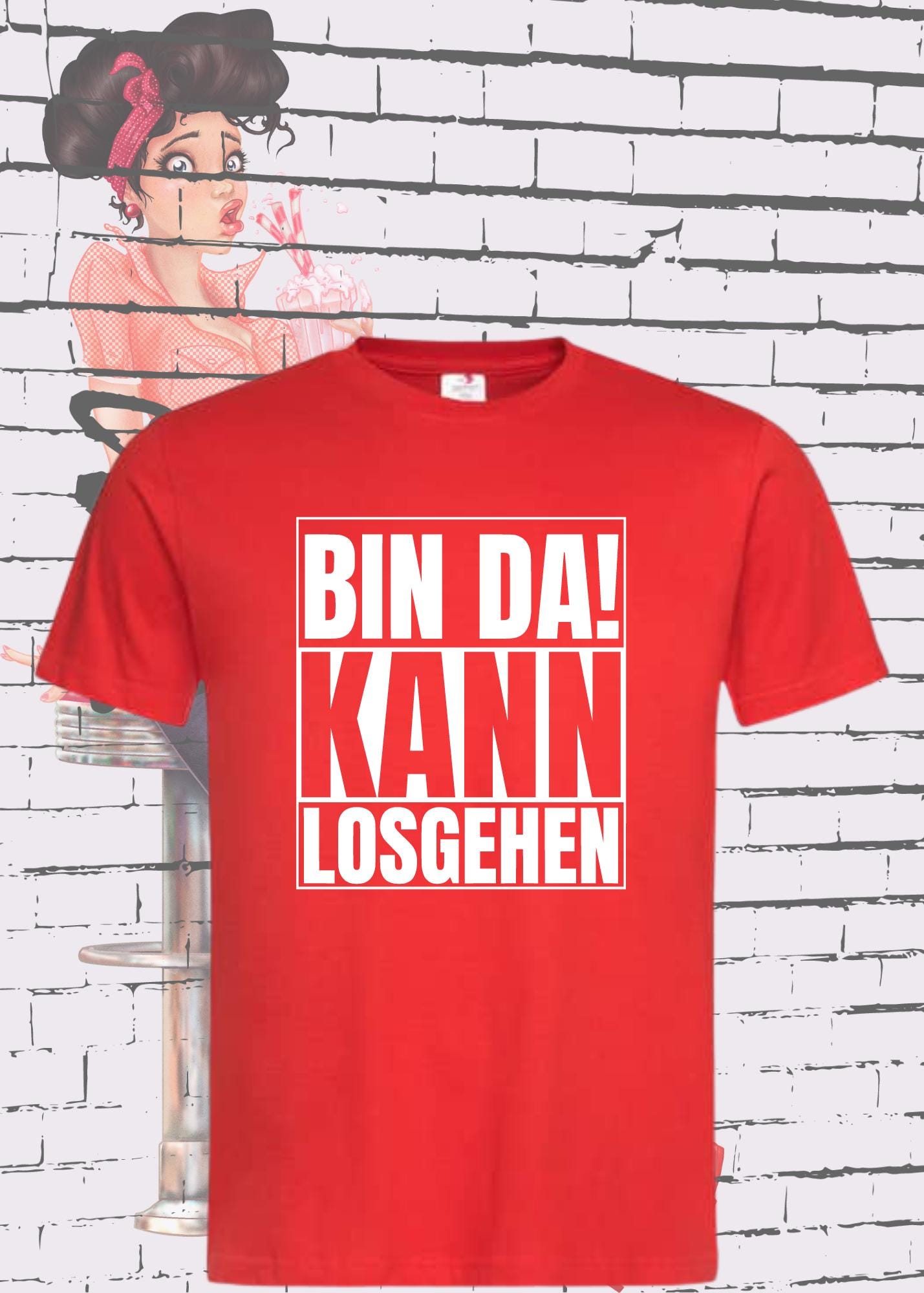 π Bin da kann losgehen T-Shirt π Witziger Spruch Geschenkidee Unisex π