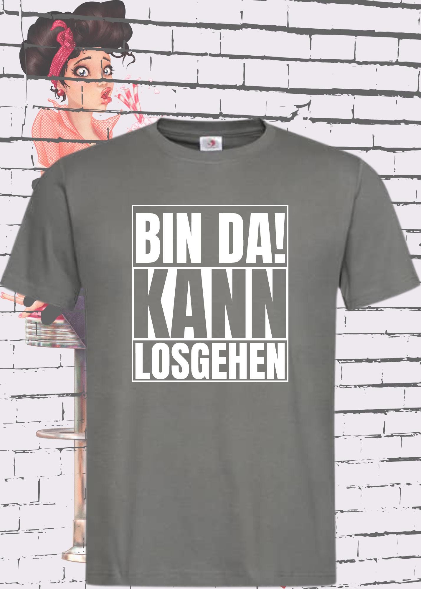 π Bin da kann losgehen T-Shirt π Witziger Spruch Geschenkidee Unisex π