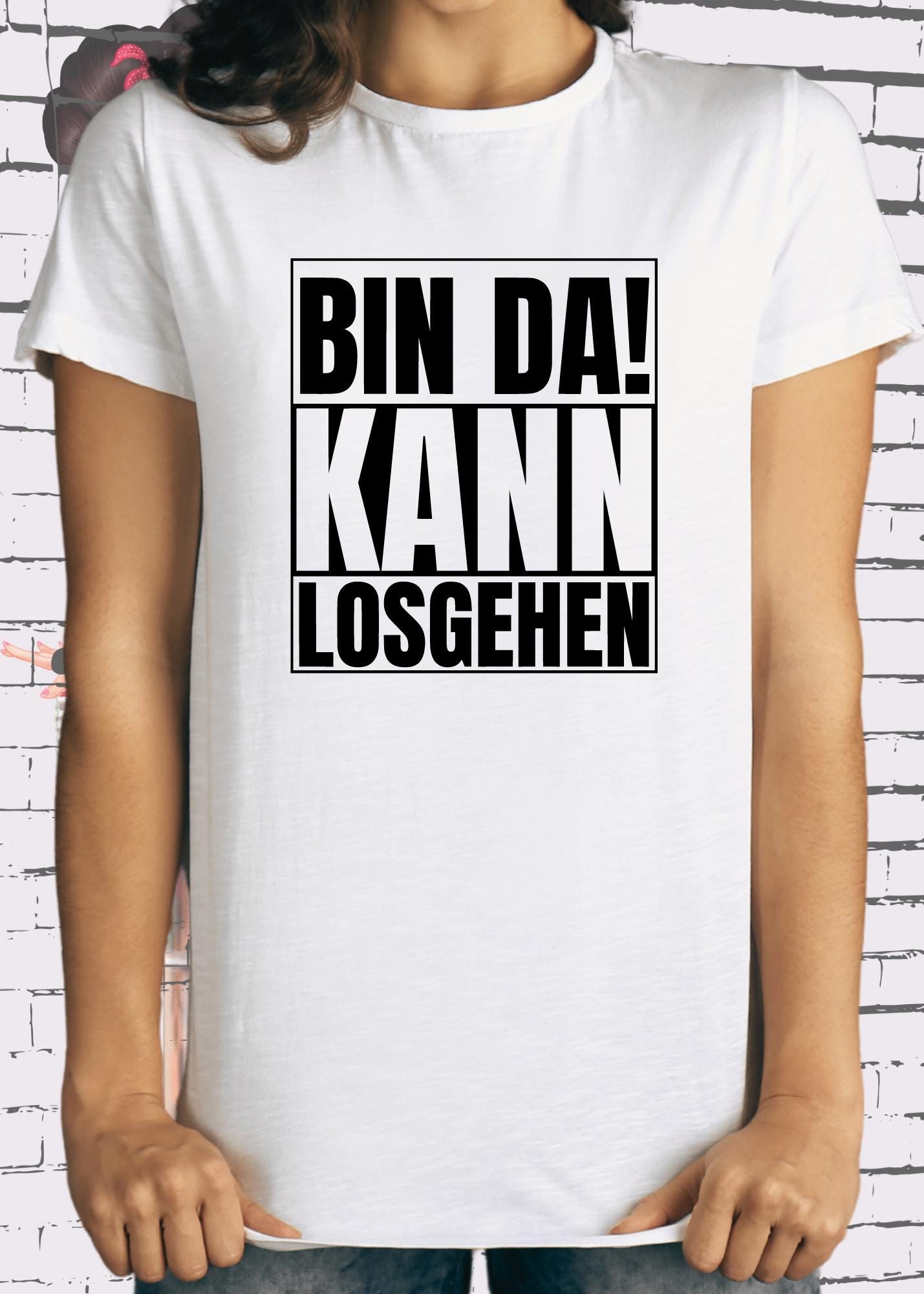 π Bin da kann losgehen T-Shirt π Witziger Spruch Geschenkidee Unisex π
