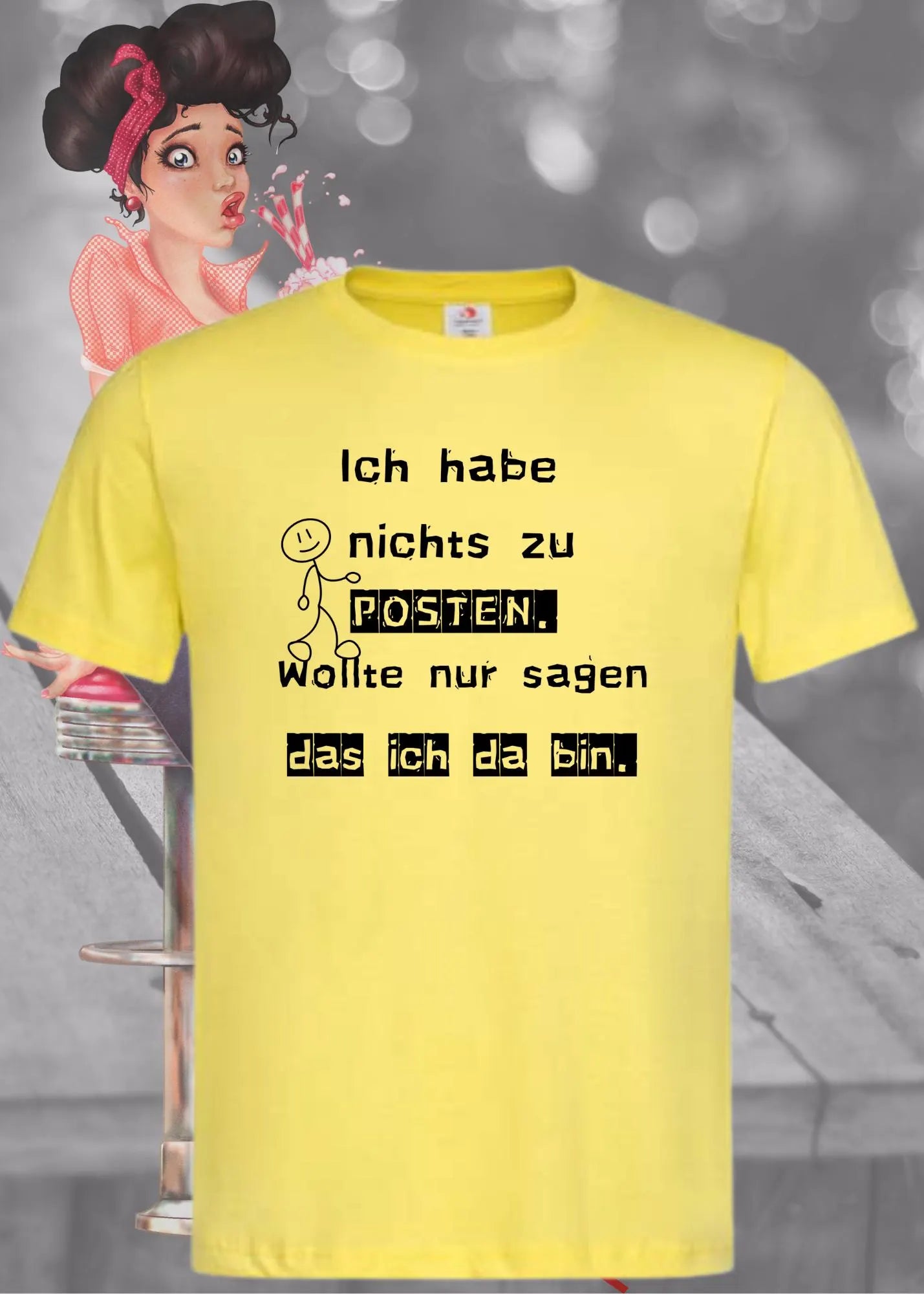 π± T-Shirt 'Ich habe nichts zu posten wollte nur sagen das ich da bin' π€·ββοΈ - Social Media Humor π
