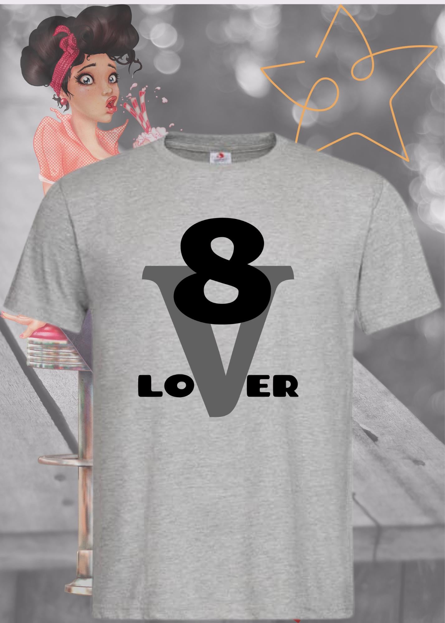 π Unisex T-Shirt 'V8 Lover' - Motorsport Engine Shirt π