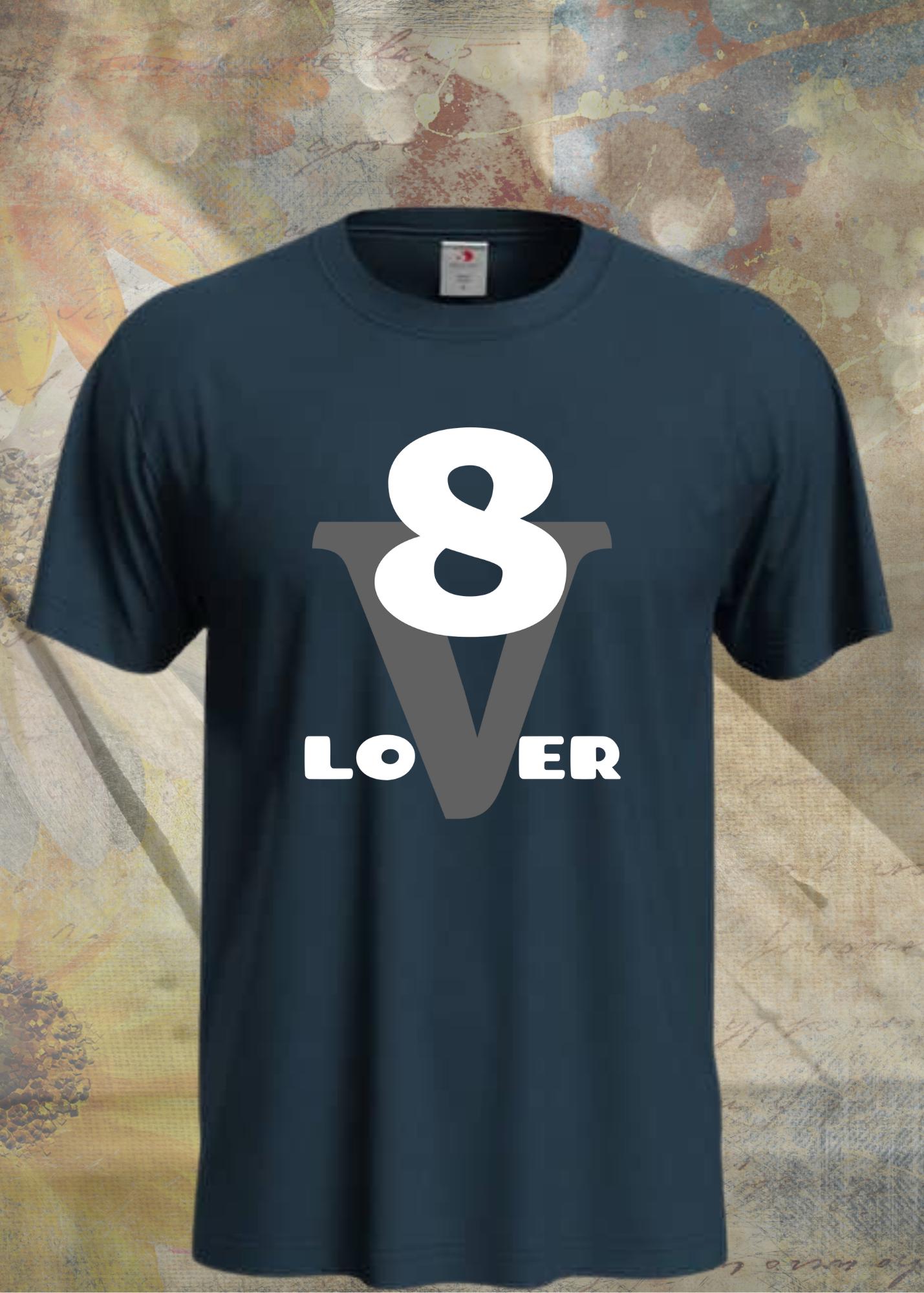 π Unisex T-Shirt 'V8 Lover' - Motorsport Engine Shirt π