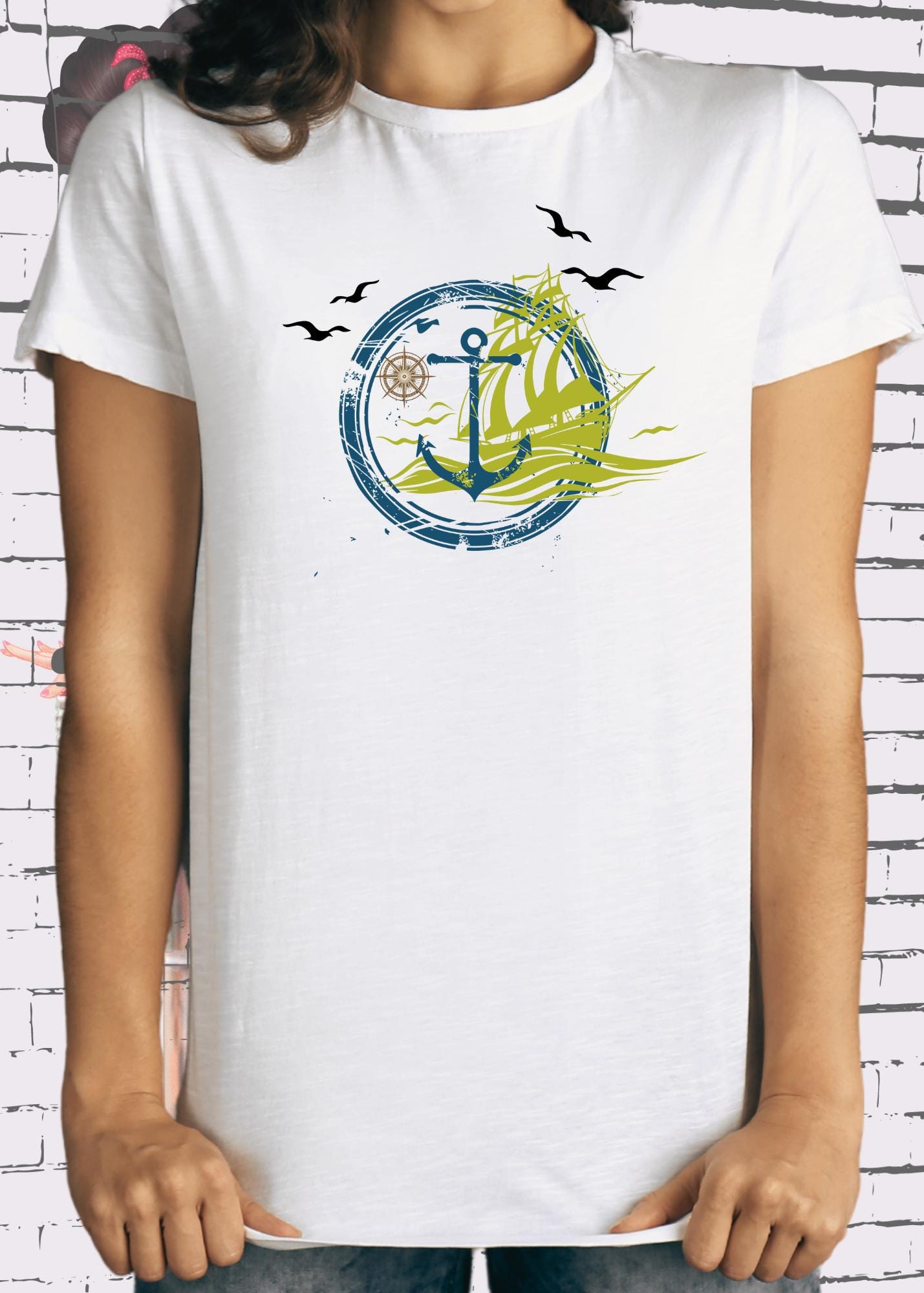 β T-Shirt Schiff Anker Kompass π§ Witziges T-Shirt mit Spruch π Geschenkidee Freizeit T-Shirt π Geburtstagsgeschenk Unisex β΅