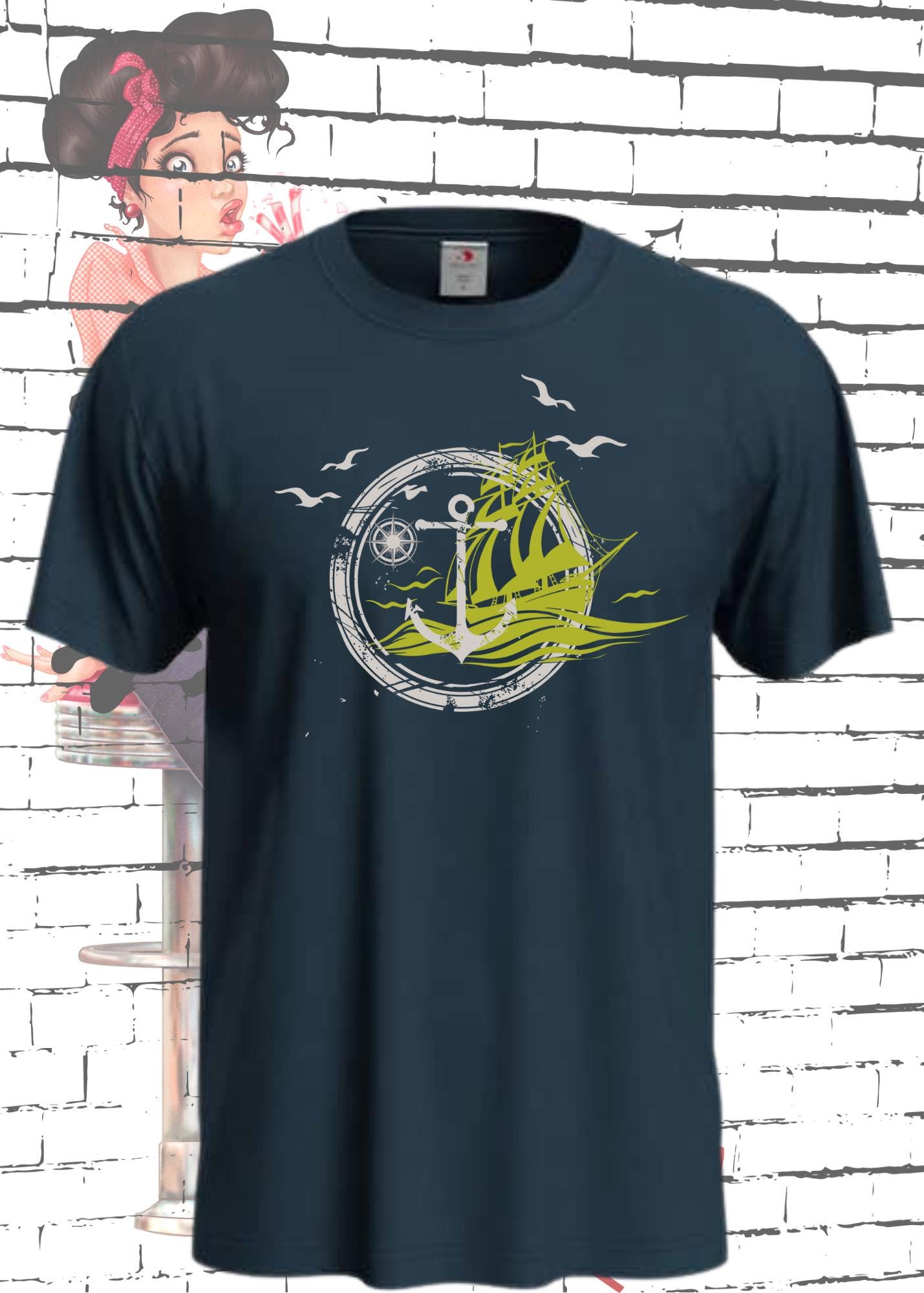 β T-Shirt Schiff Anker Kompass π§ Witziges T-Shirt mit Spruch π Geschenkidee Freizeit T-Shirt π Geburtstagsgeschenk Unisex β΅