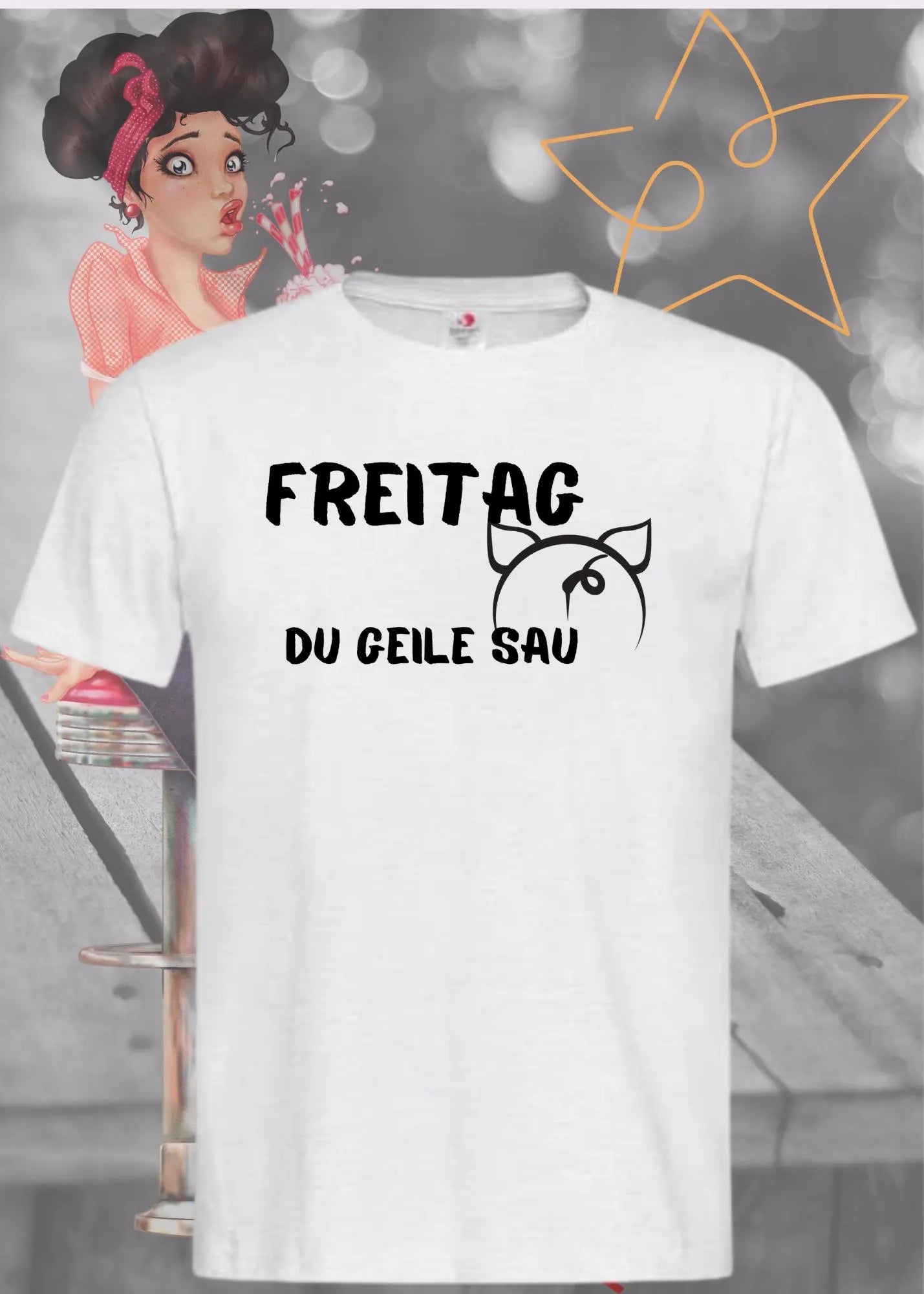 ๐ T-Shirt 'Freitag Du geile Sau' ๐ - Witziges Wochenend-Shirt fรผr Freitag-Liebhaber ๐ป