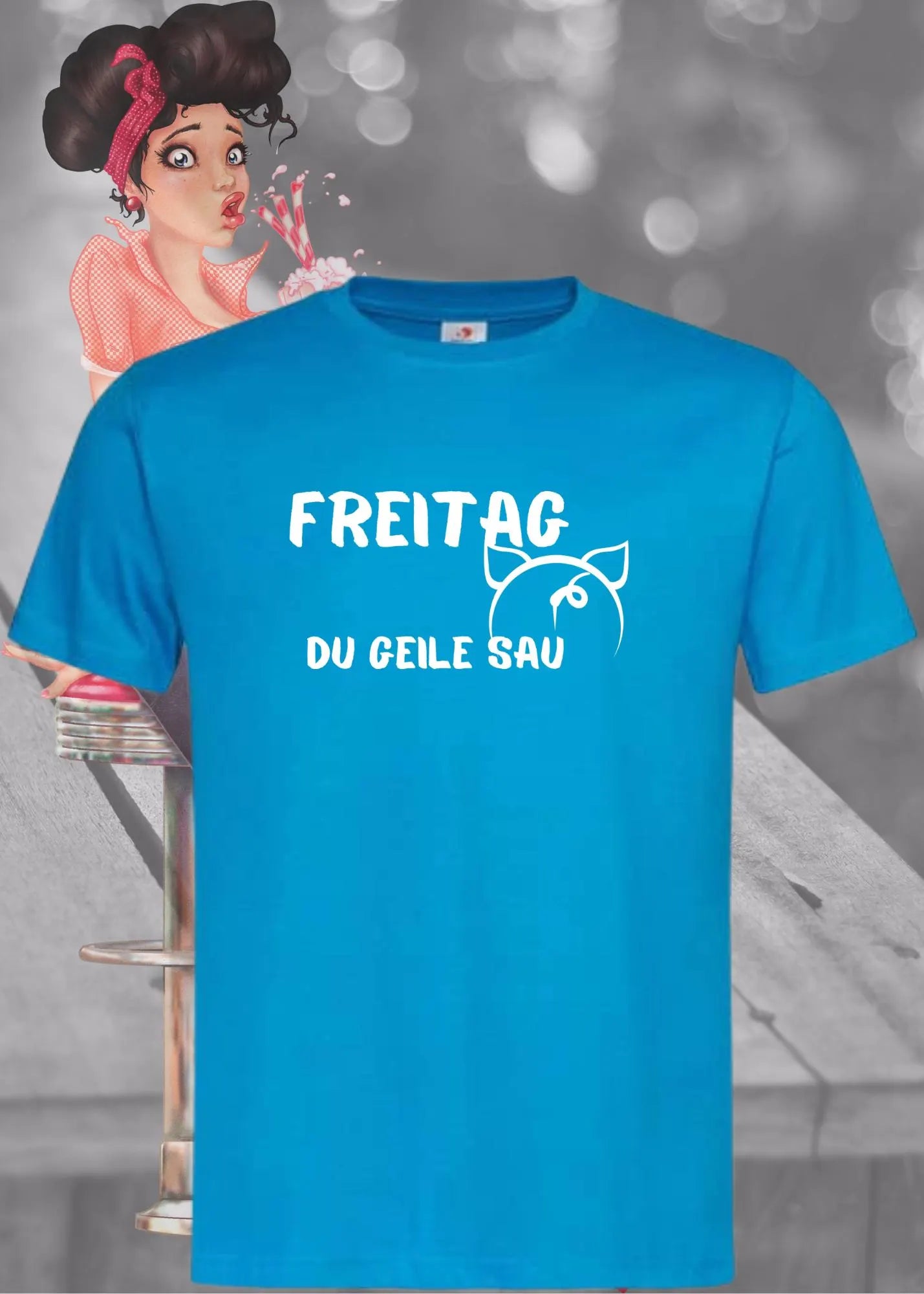 ๐ T-Shirt 'Freitag Du geile Sau' ๐ - Witziges Wochenend-Shirt fรผr Freitag-Liebhaber ๐ป
