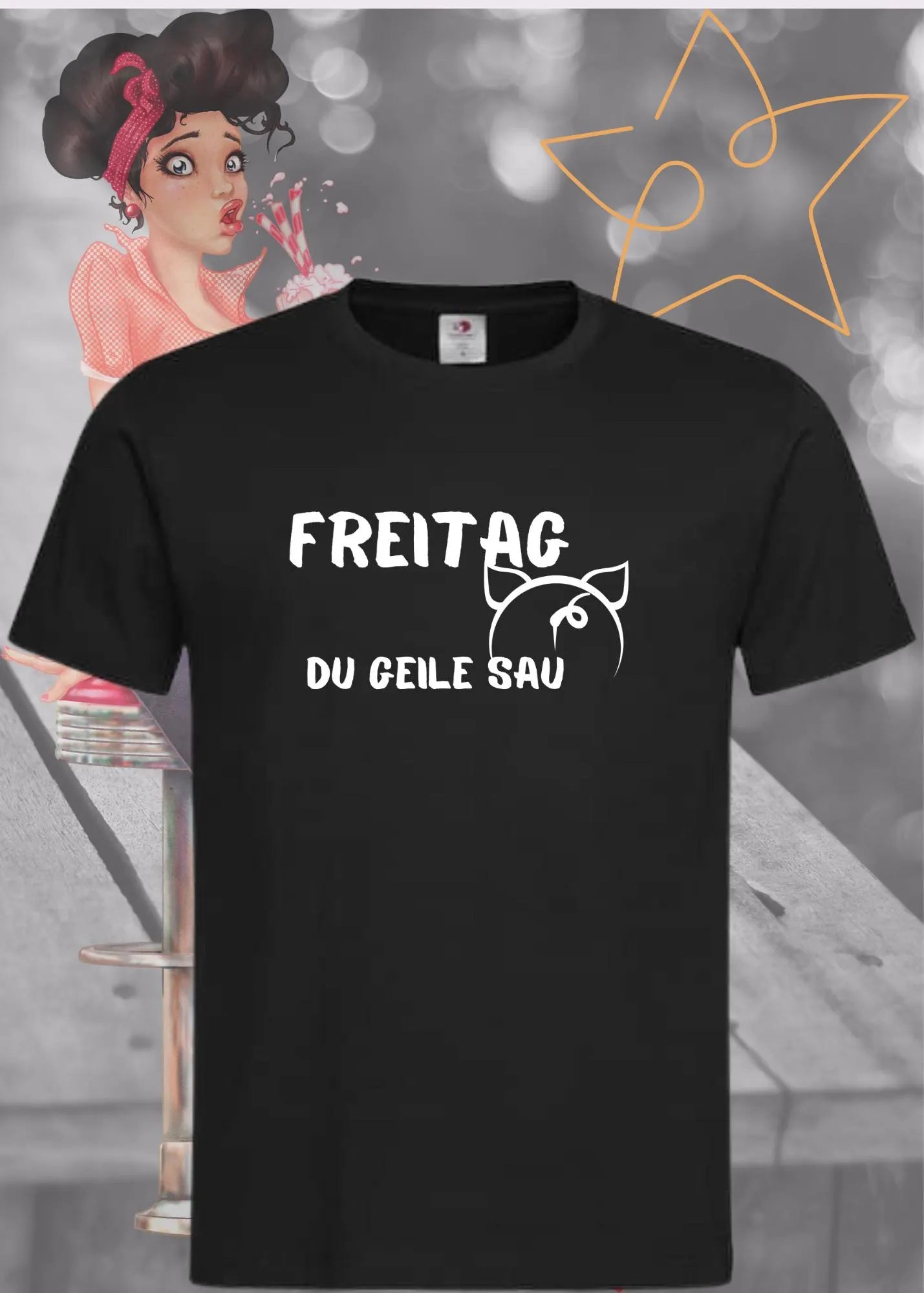๐ T-Shirt 'Freitag Du geile Sau' ๐ - Witziges Wochenend-Shirt fรผr Freitag-Liebhaber ๐ป