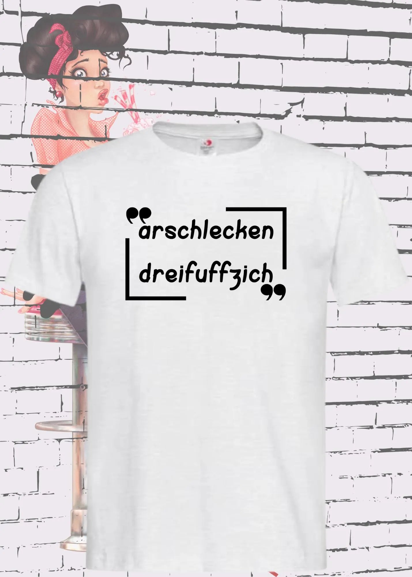 ๐ธ Unisex T-Shirt 'Arschlecken Dreifuffzich' - Freches Statement ๐
