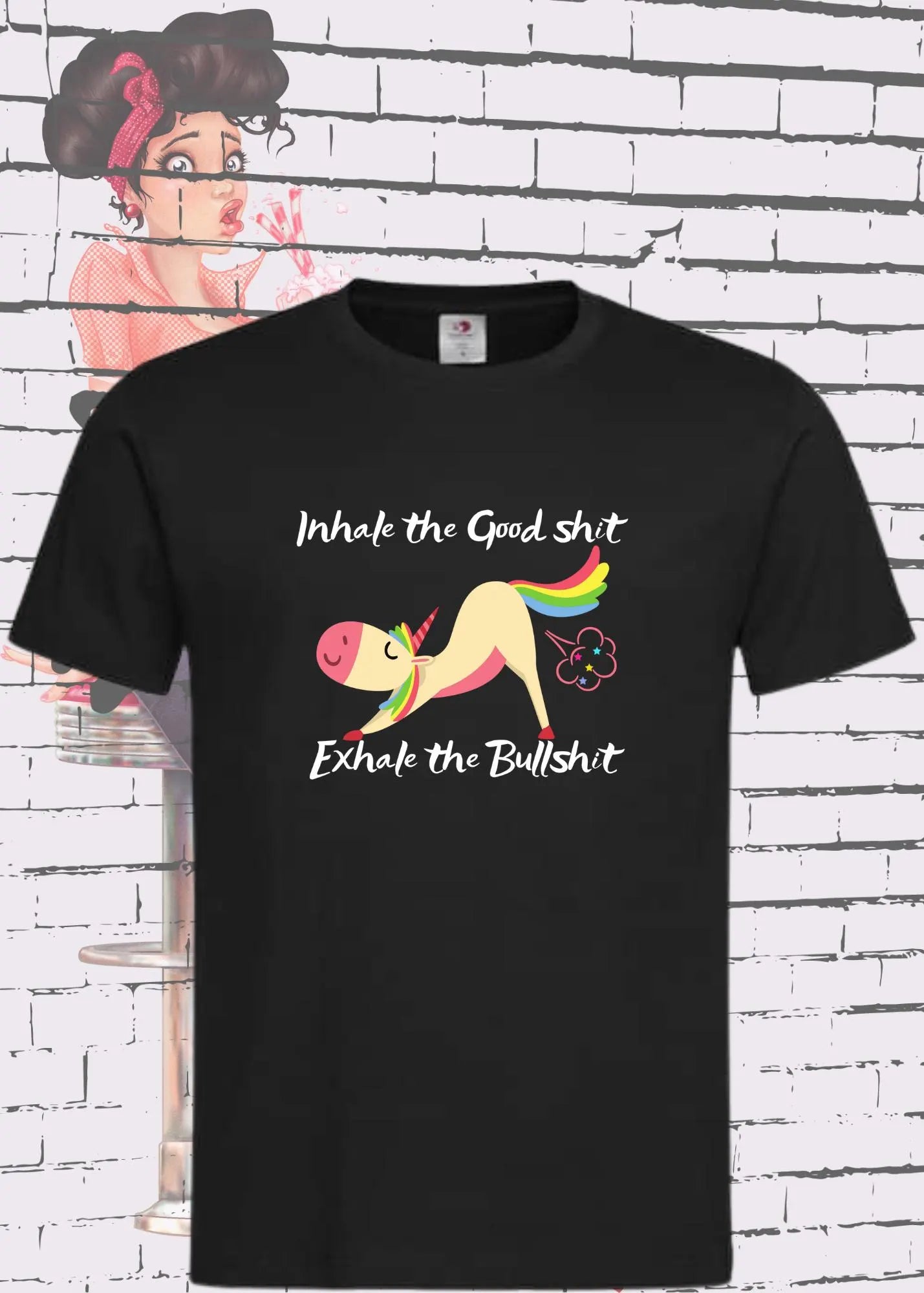🌬️ Unisex T-Shirt 'Inhale The Good Shit Exhale The Bullshit' 😤 | Statement Shirt