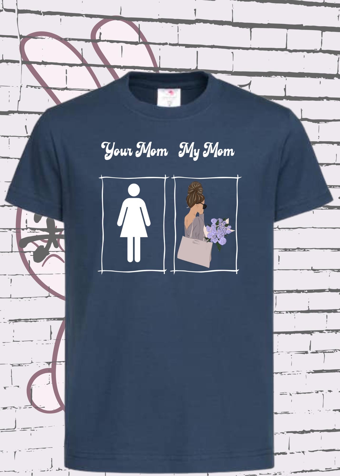 ๐ถ Kinder T-Shirt 'My Mom your Mom' | Witziges Kurzarm Shirt Geschenkidee ๐