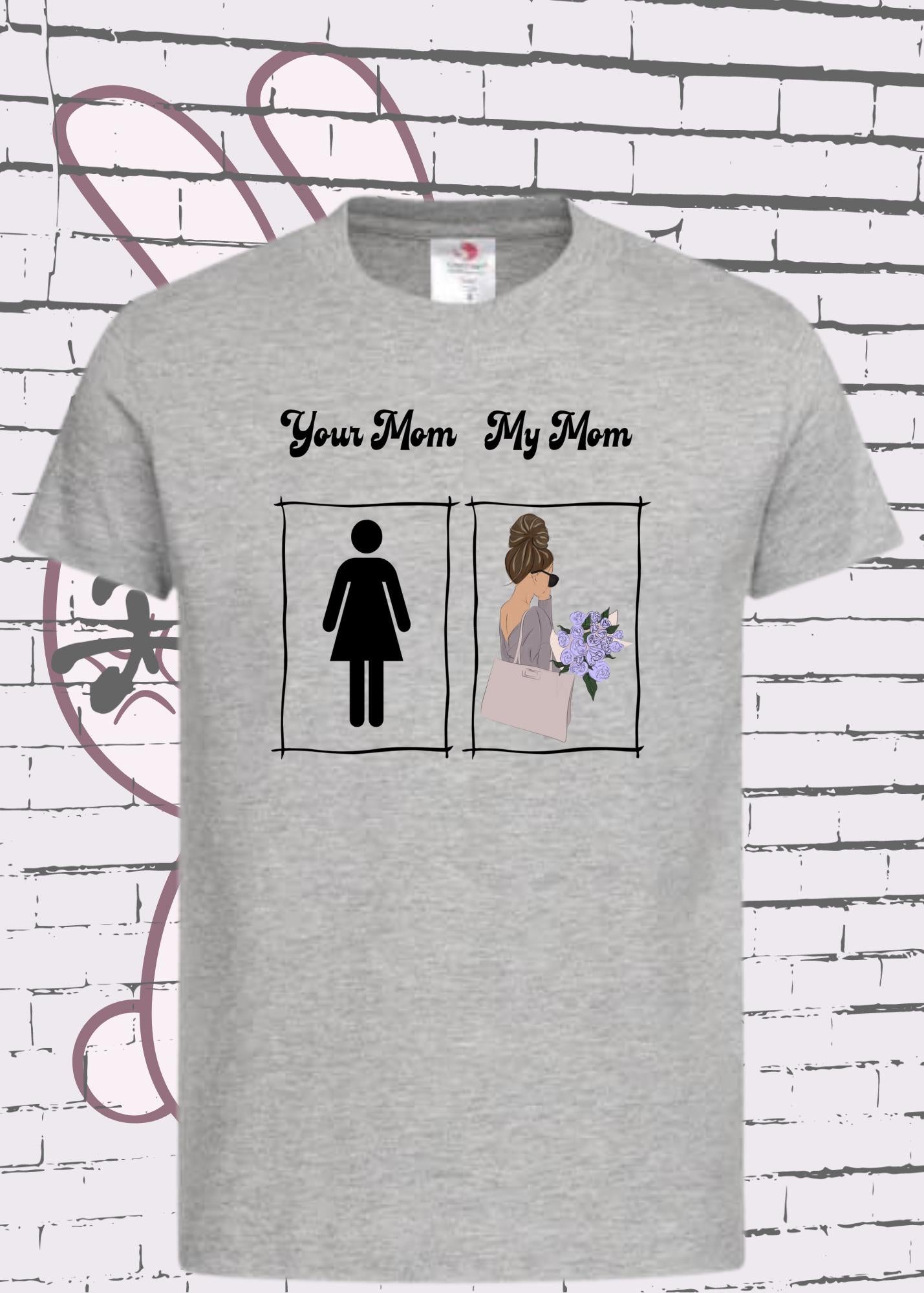 ๐ถ Kinder T-Shirt 'My Mom your Mom' | Witziges Kurzarm Shirt Geschenkidee ๐