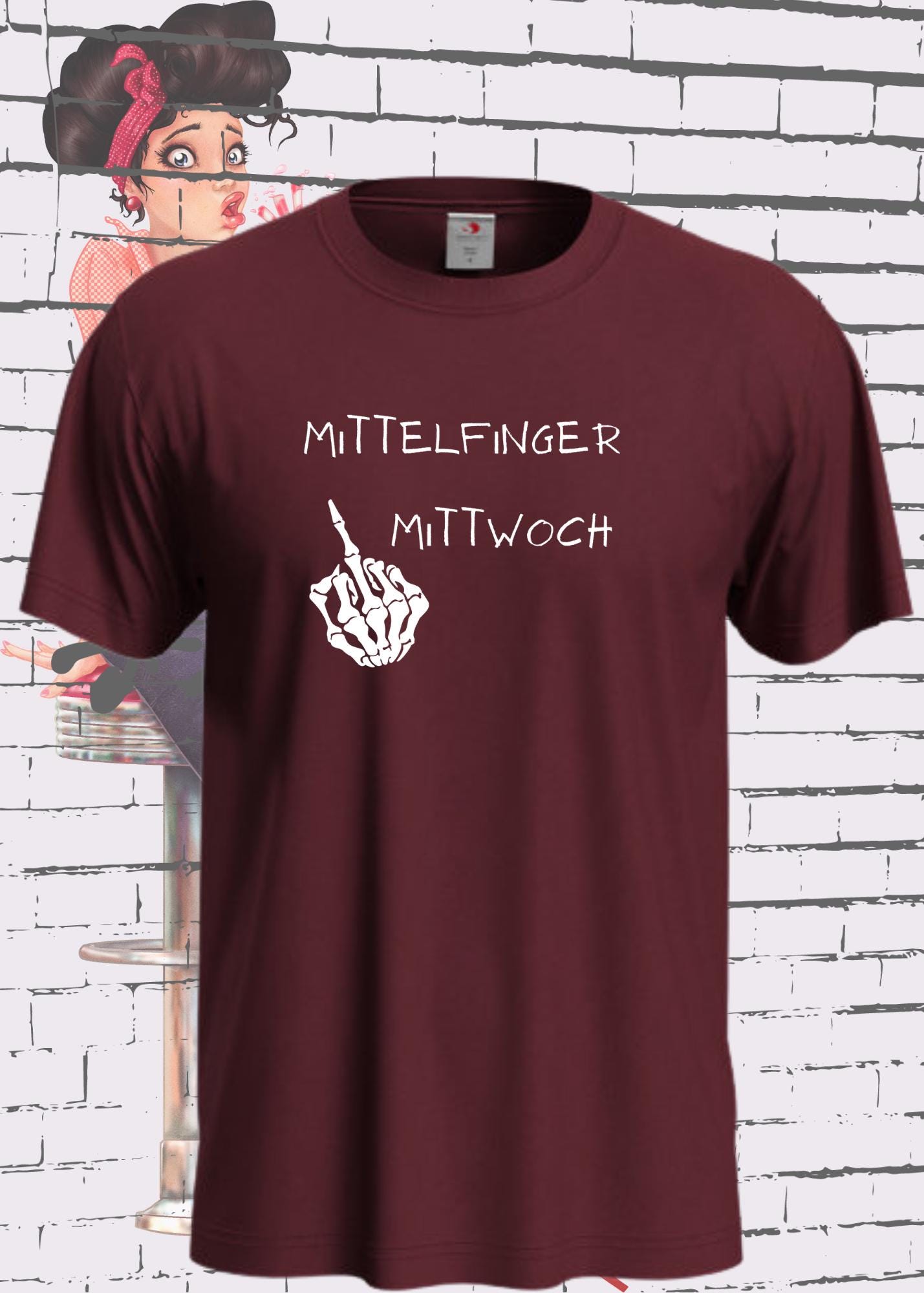 ๐ T-Shirt Mittelfinger Mittwoch ๐ Lustige Sprรผche Geschenkidee ๐ Geburtstag Freizeit Unisex viele Farben ๐