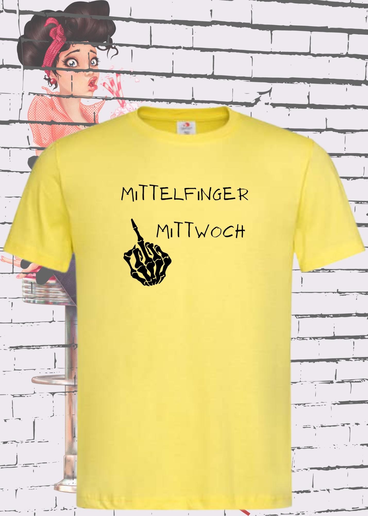 ๐ T-Shirt Mittelfinger Mittwoch ๐ Lustige Sprรผche Geschenkidee ๐ Geburtstag Freizeit Unisex viele Farben ๐