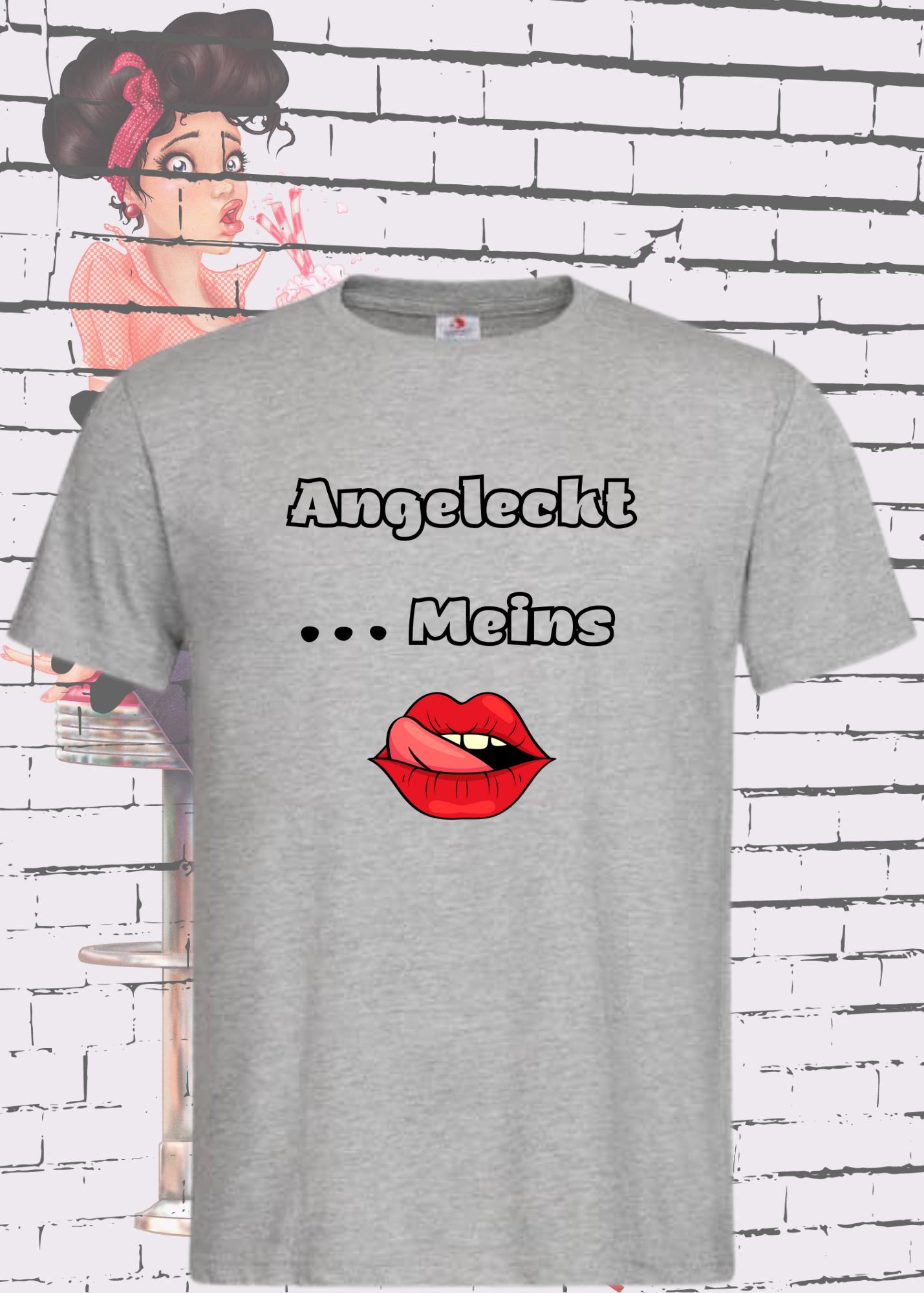 ๐
T-Shirt Angeleckt Meins ๐ Lustige Sprรผche Geschenkidee ๐ Geburtstag Freizeit Unisex viele Farben ๐