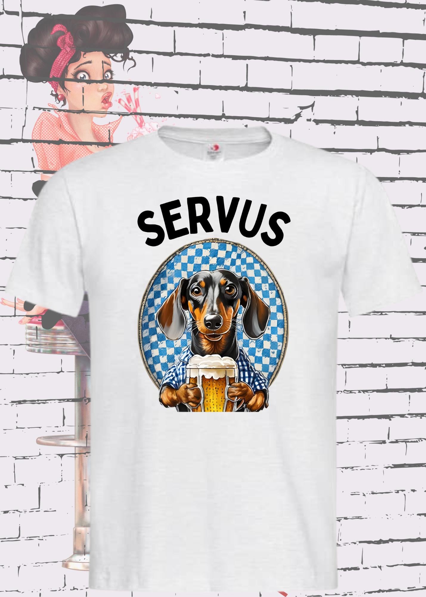 πΊ Servus Dackel Bayern Bier T-Shirt π Witzige Geschenkidee Unisex π