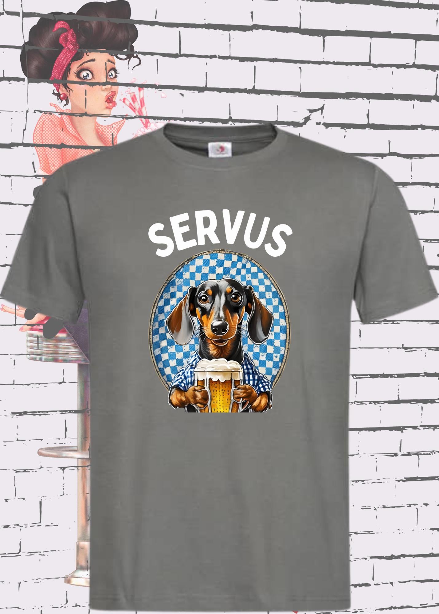 πΊ Servus Dackel Bayern Bier T-Shirt π Witzige Geschenkidee Unisex π