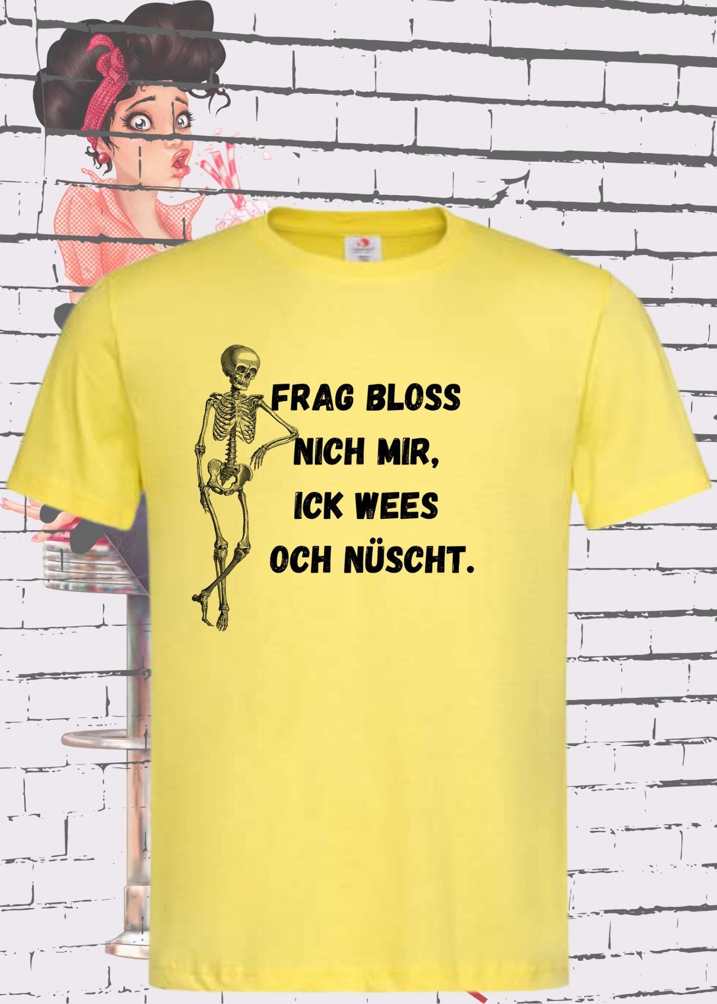 🤷 Frag bloss nich mir ick wees och nüscht T-Shirt 😂 Berliner Spruch Unisex 🎁