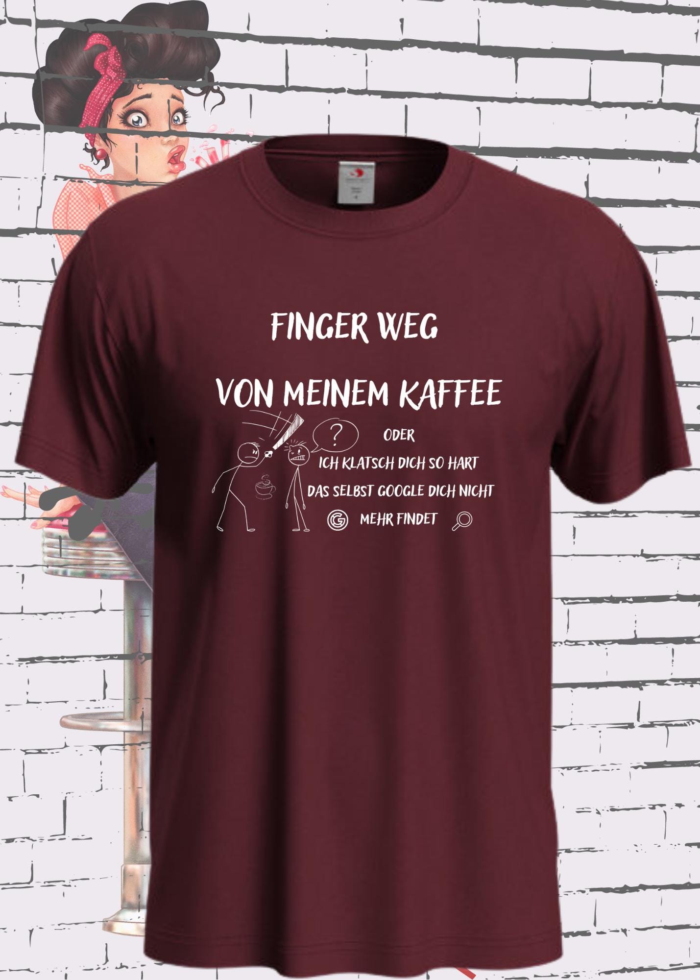 โ Finger weg von meinem Kaffee T-Shirt - Lustiger Kaffee-Spruch | Google findet Dich nicht mehr ๐