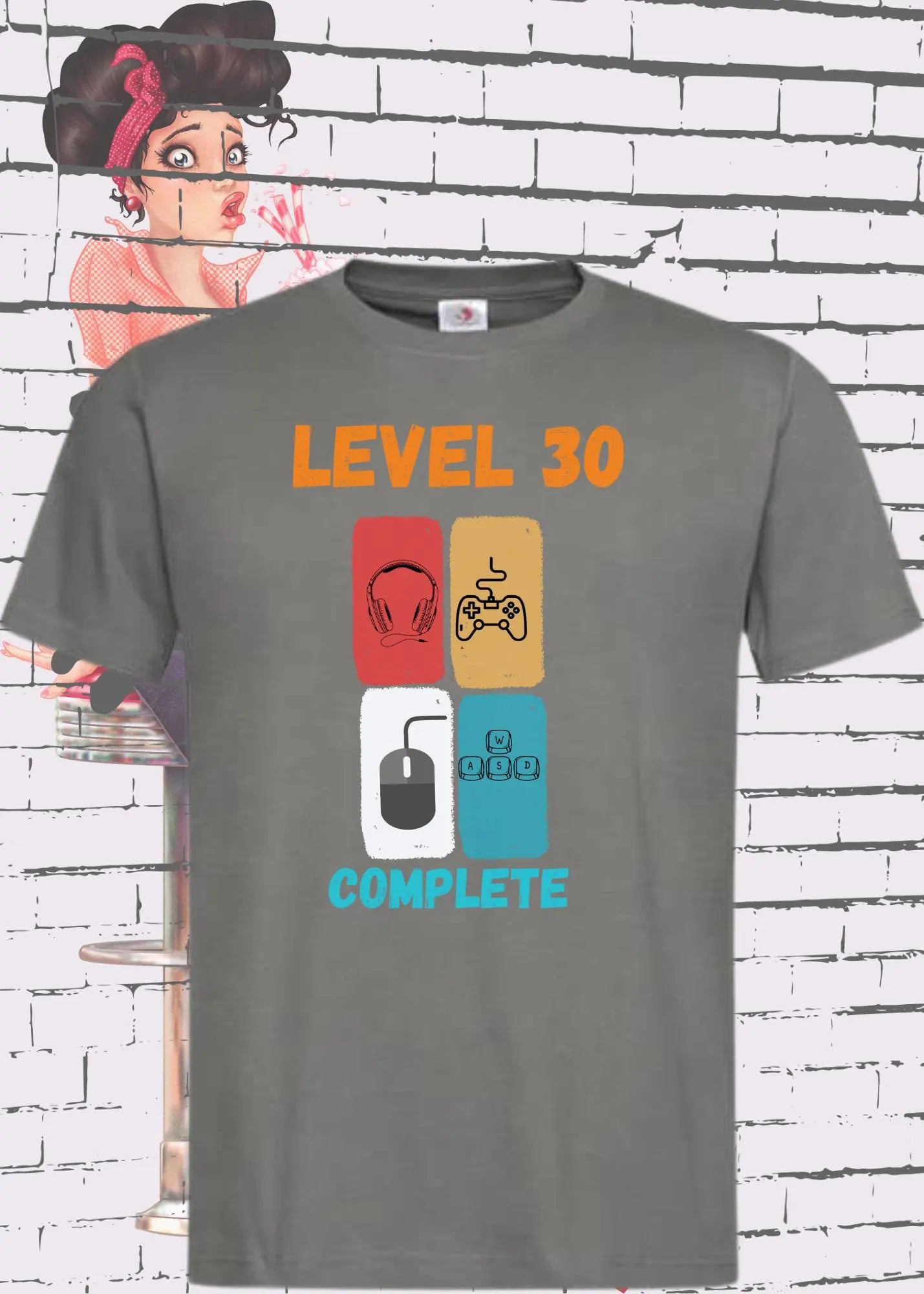 ๐ฎ T-Shirt 'Level 30' ๐ - 30er Geburtstag Gamer-Shirt fรผr Levelaufsteiger ๐