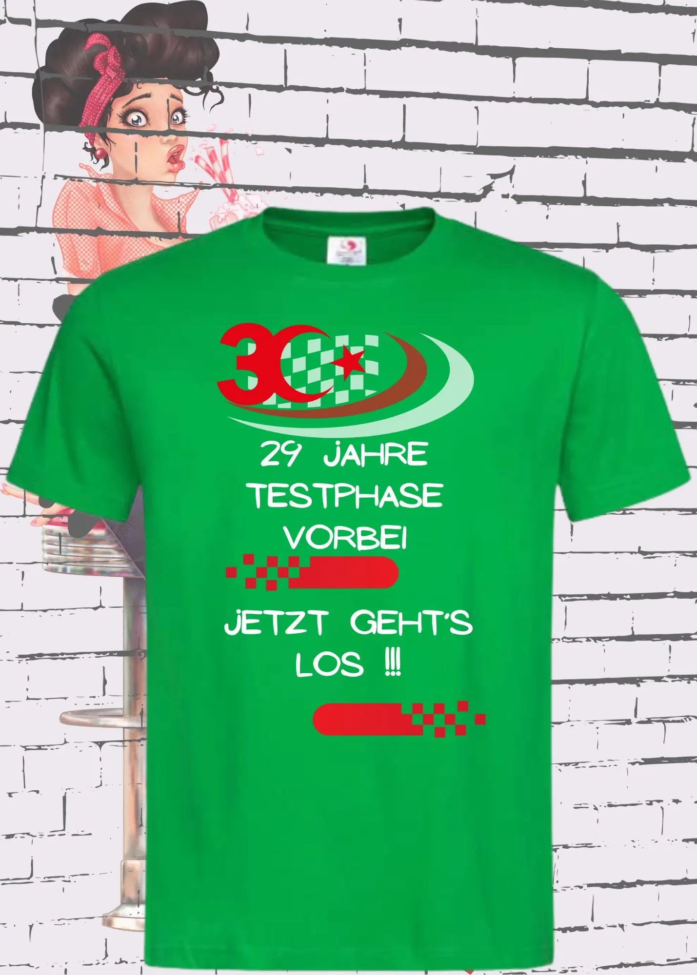π T-Shirt '30 Geburtstag - 29 Jahre Testphase jetzt gehts los' π - Witziges 30er Geburtstag-Shirt π